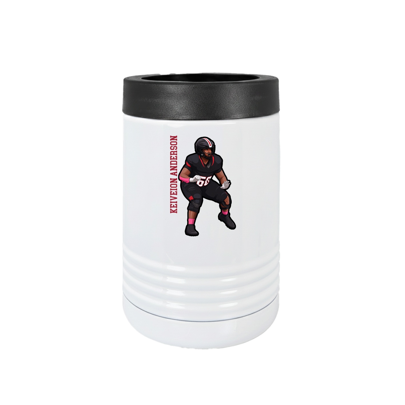 Beverage Holder — Name Vertical in White