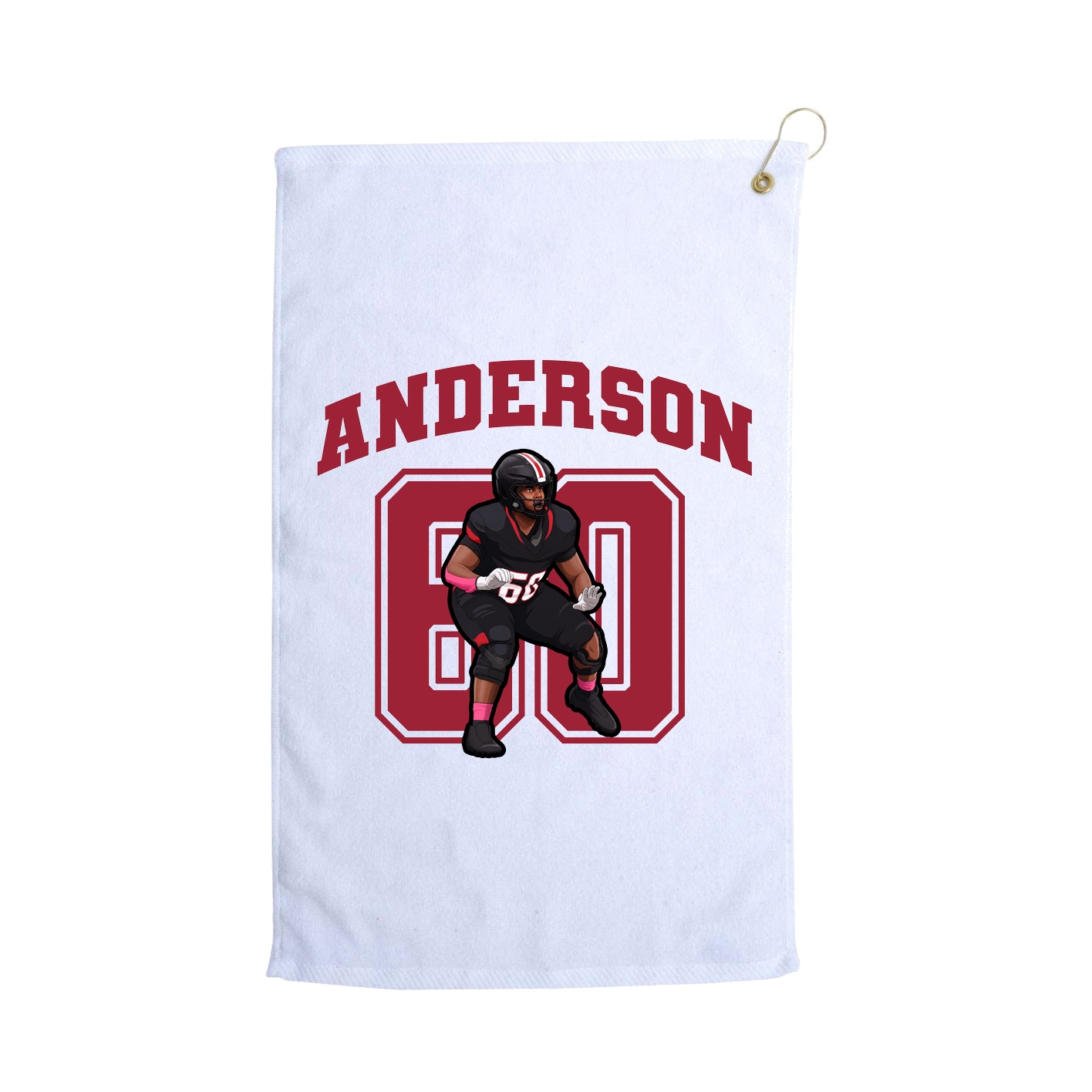 Golf Towel — Number in White