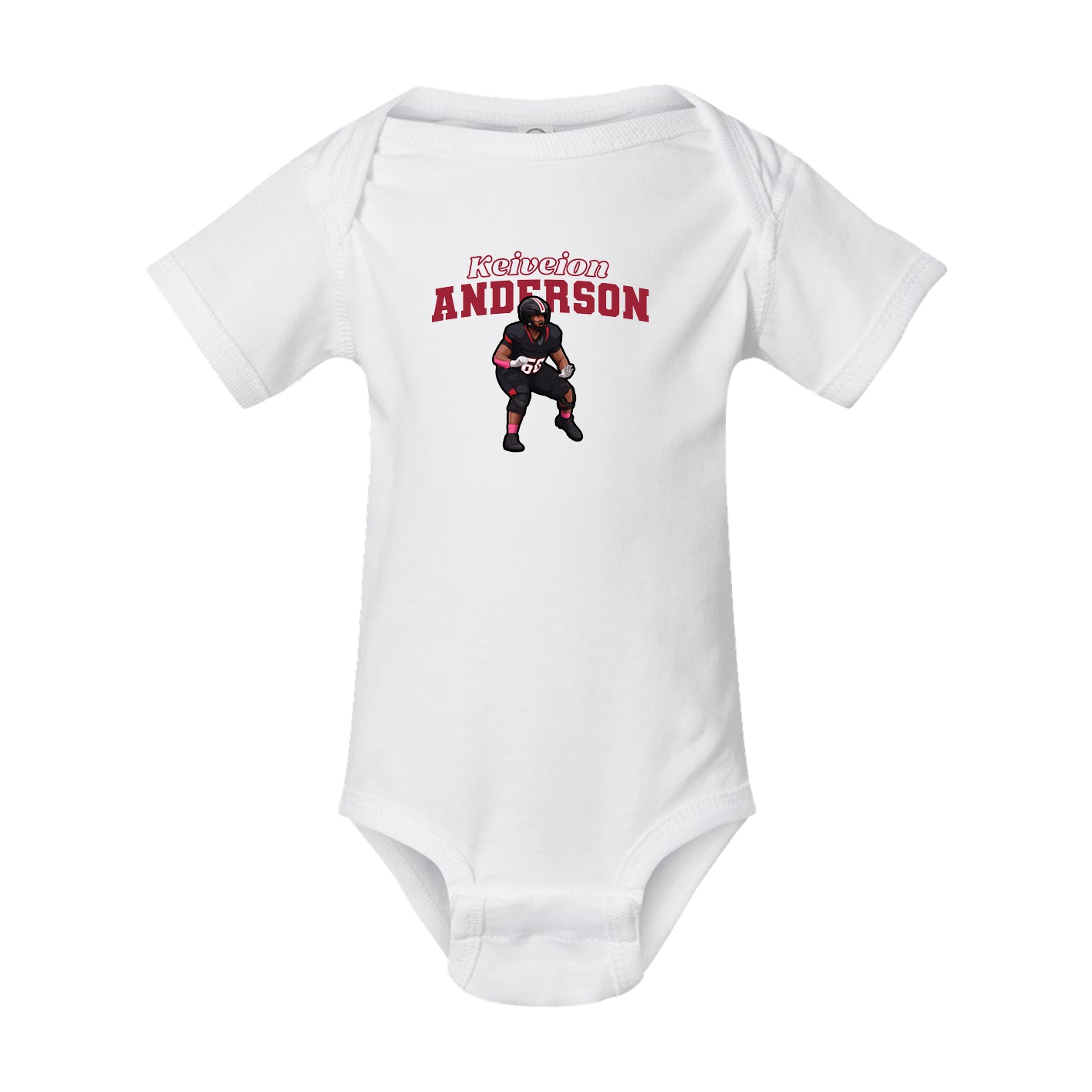 Baby Onesie — Name Arch in White