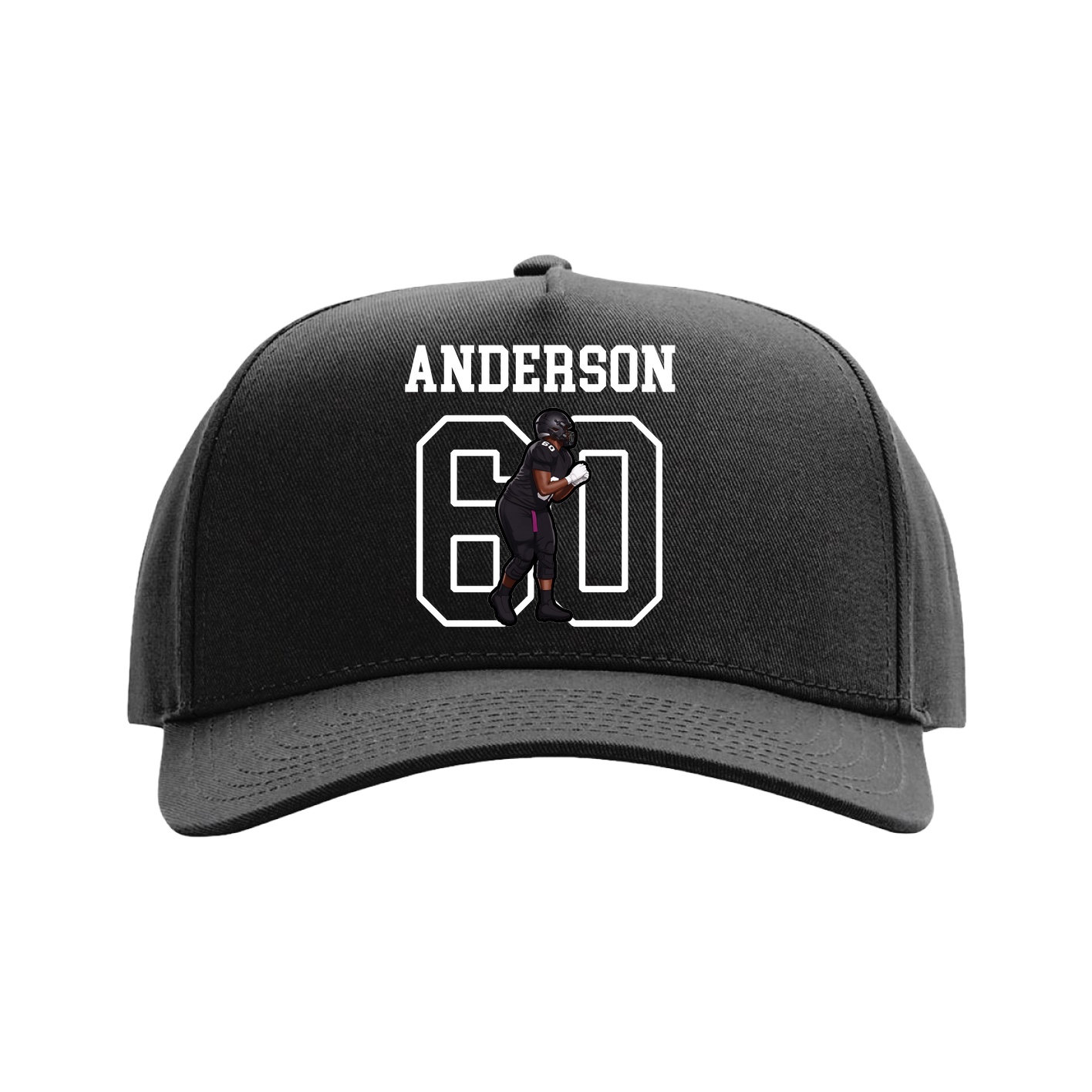 Full Fabric Five-Panel Champ Cap — Shirsey in Black