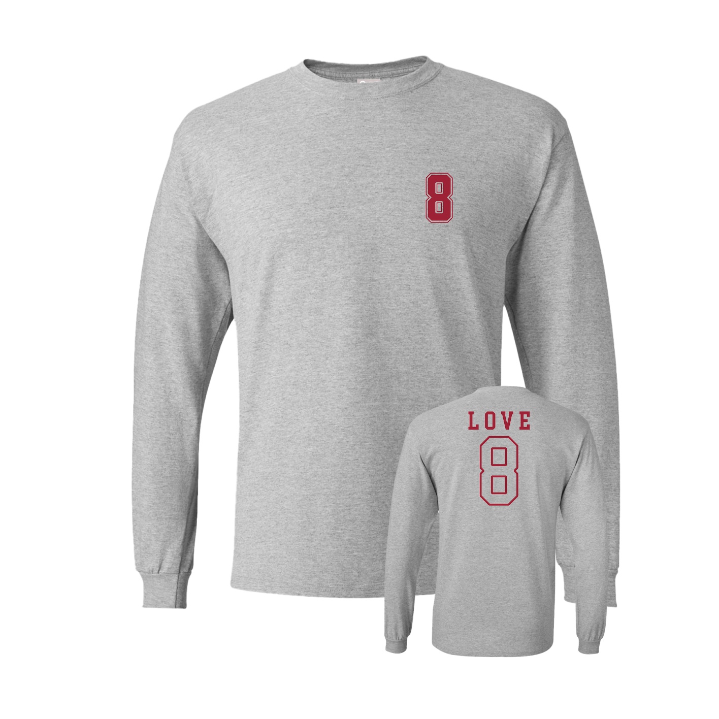 Long Sleeve Tee — Chest Back in Grey