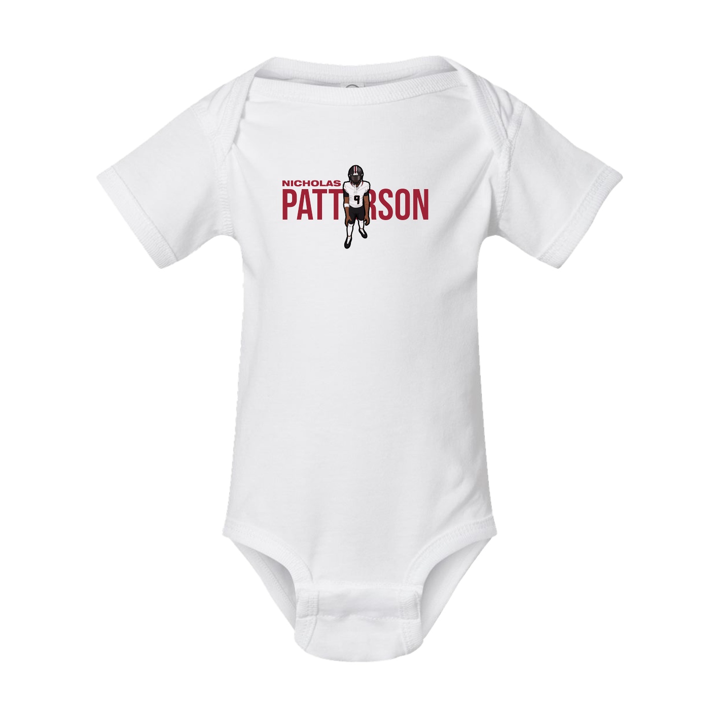 Baby Onesie — Player Name in White
