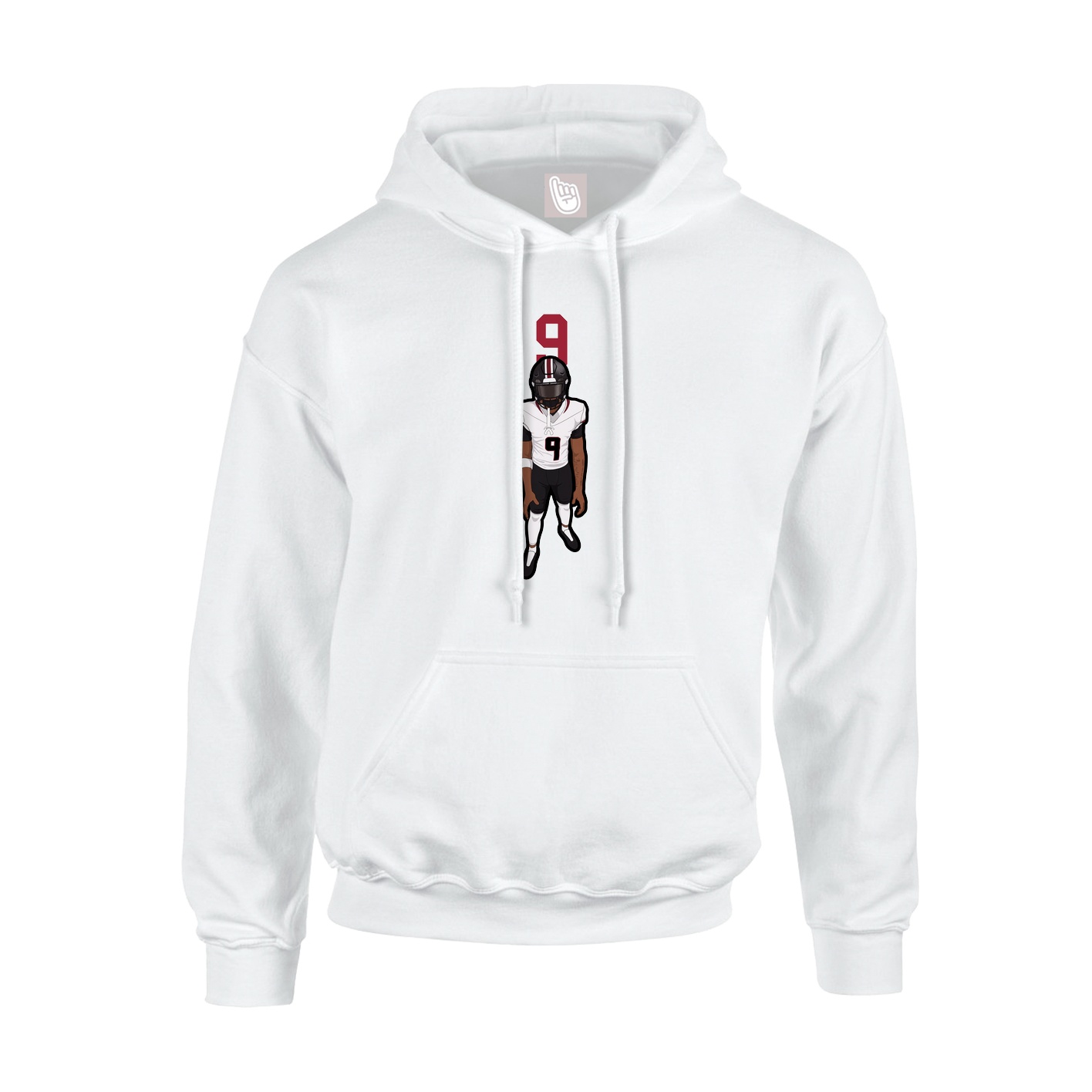 Hoodie — Number Top in White