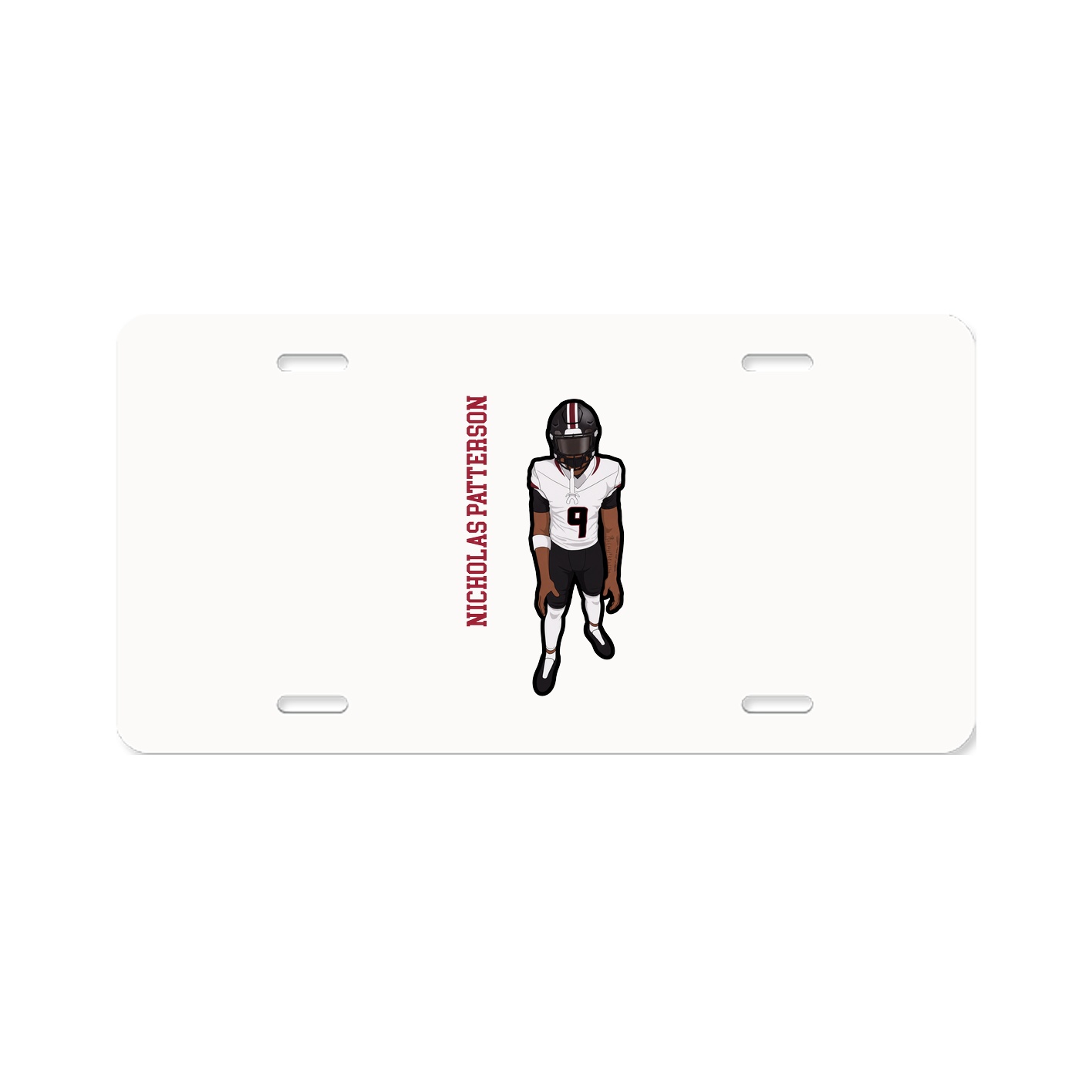 License Plate — Name Vertical in Classic