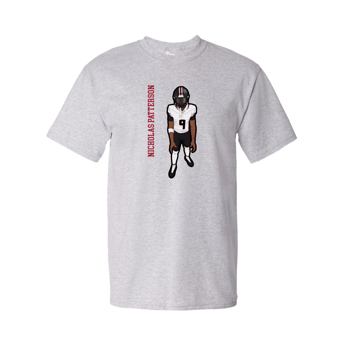 Tee — Name Vertical in Grey