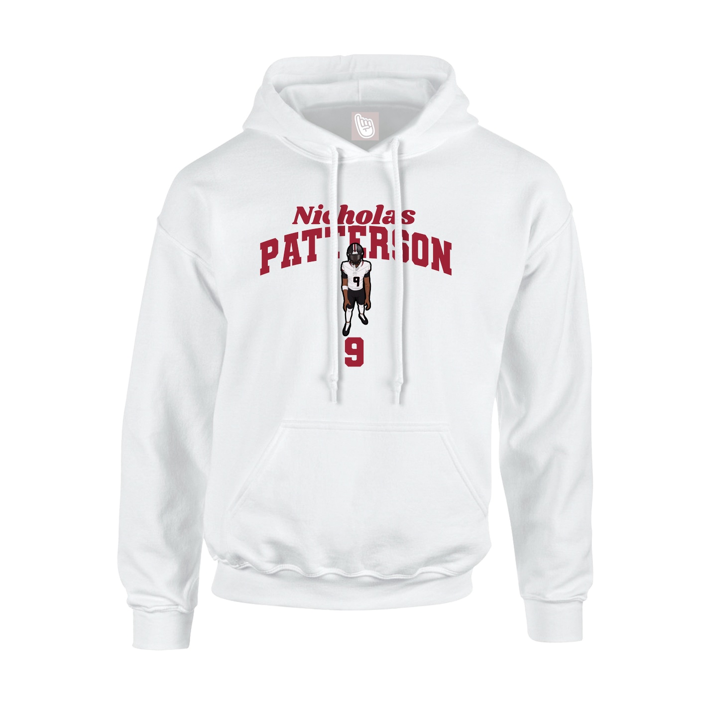 Youth Hoodie — Signature Arch in White
