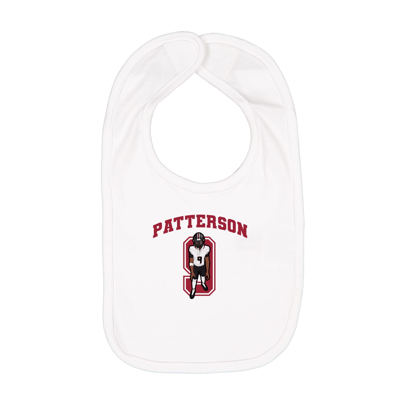 Infant Bib — Number in White