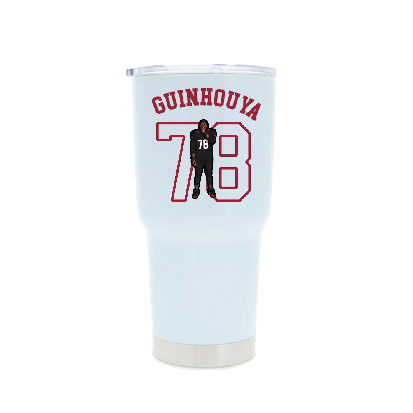 30oz Stainless Steel Tumbler — Shirsey Arch in White