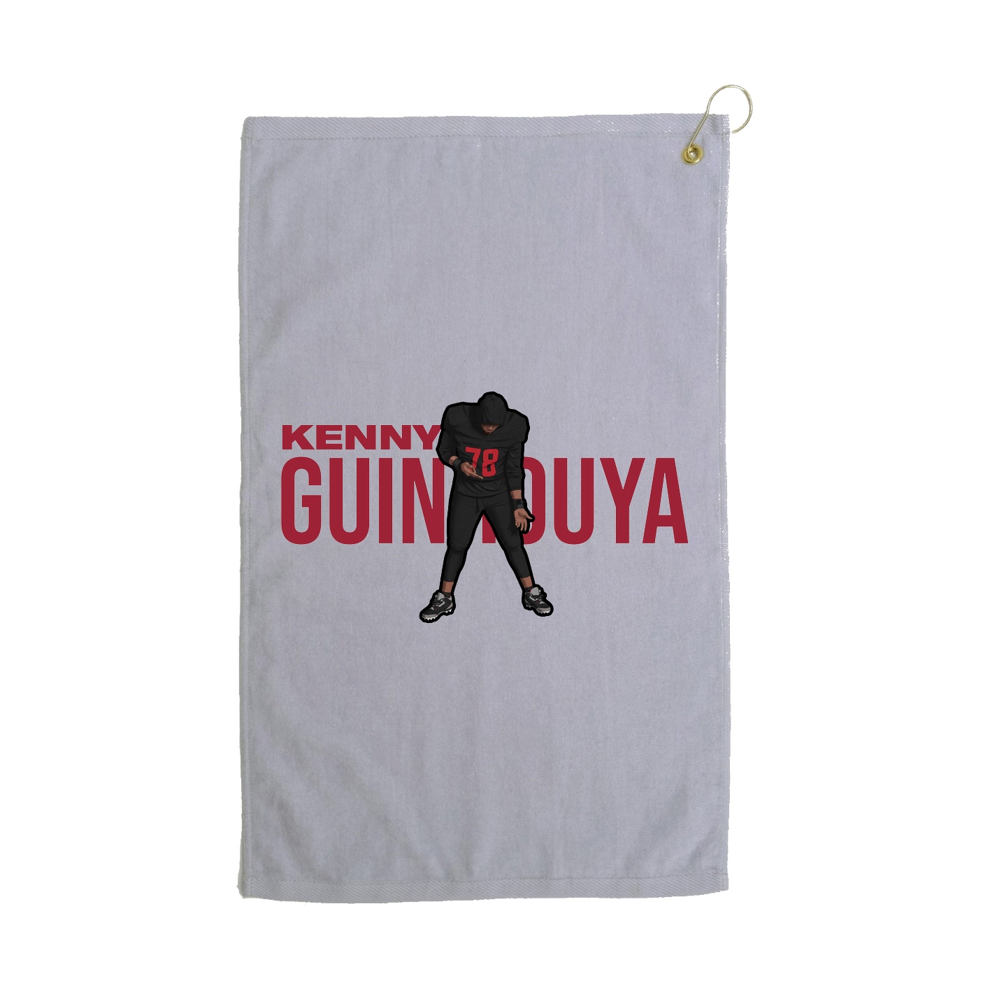 Golf Towel — Player Name in Grey