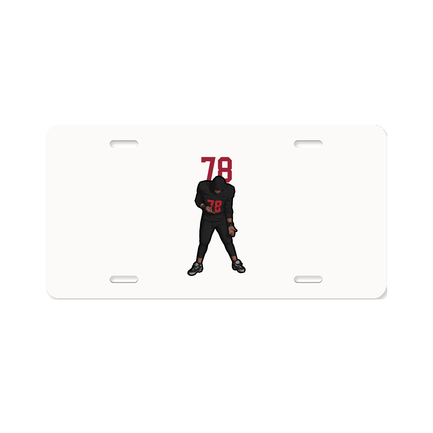 License Plate — Number Top in Classic