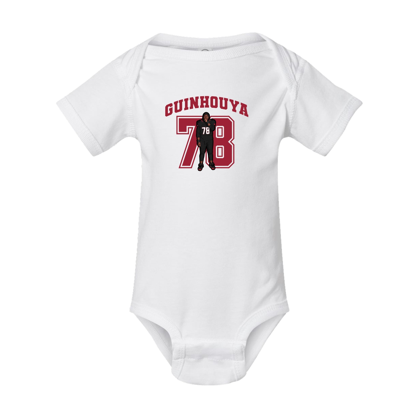 Baby Onesie — Number in White
