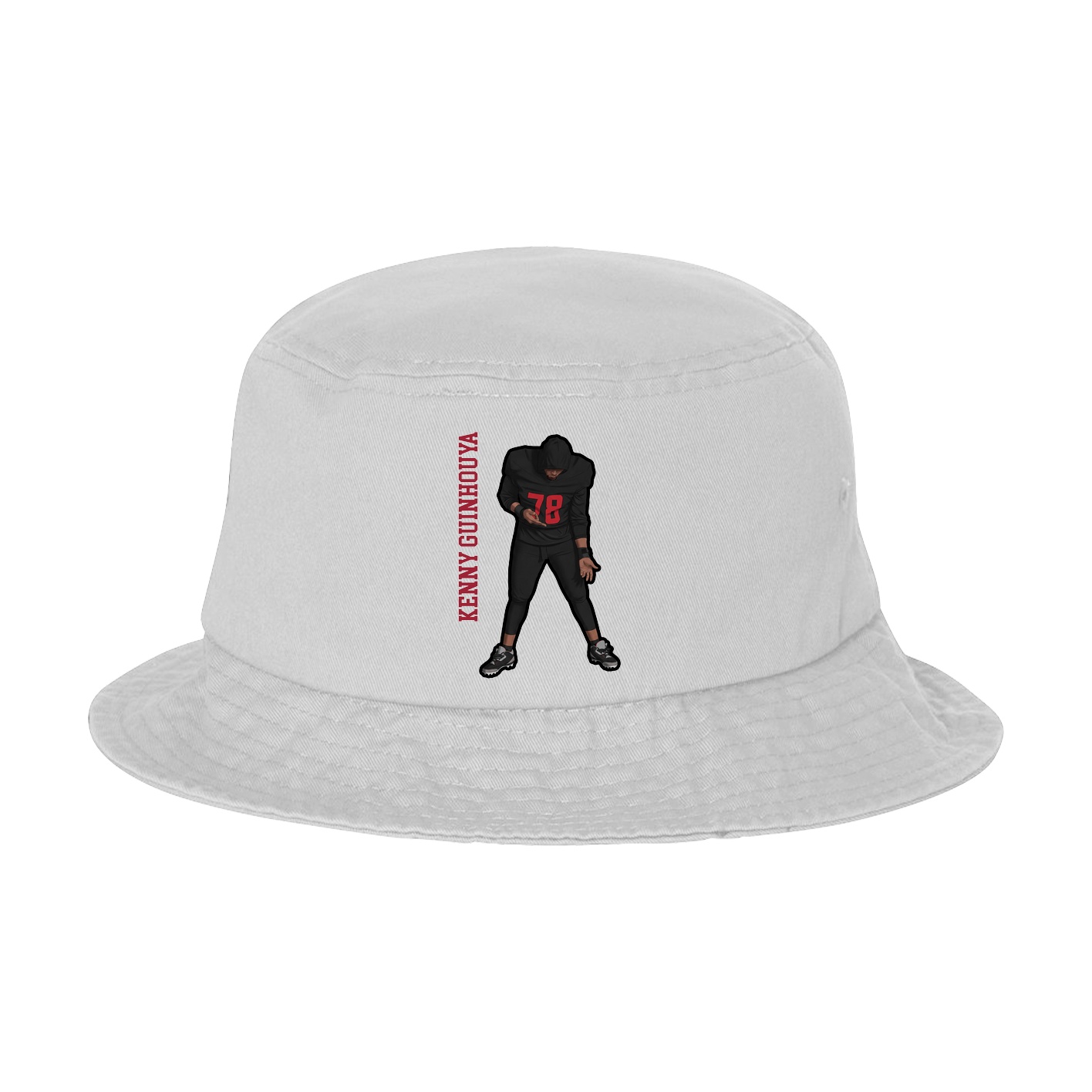 Bucket Cap — Name Vertical in White