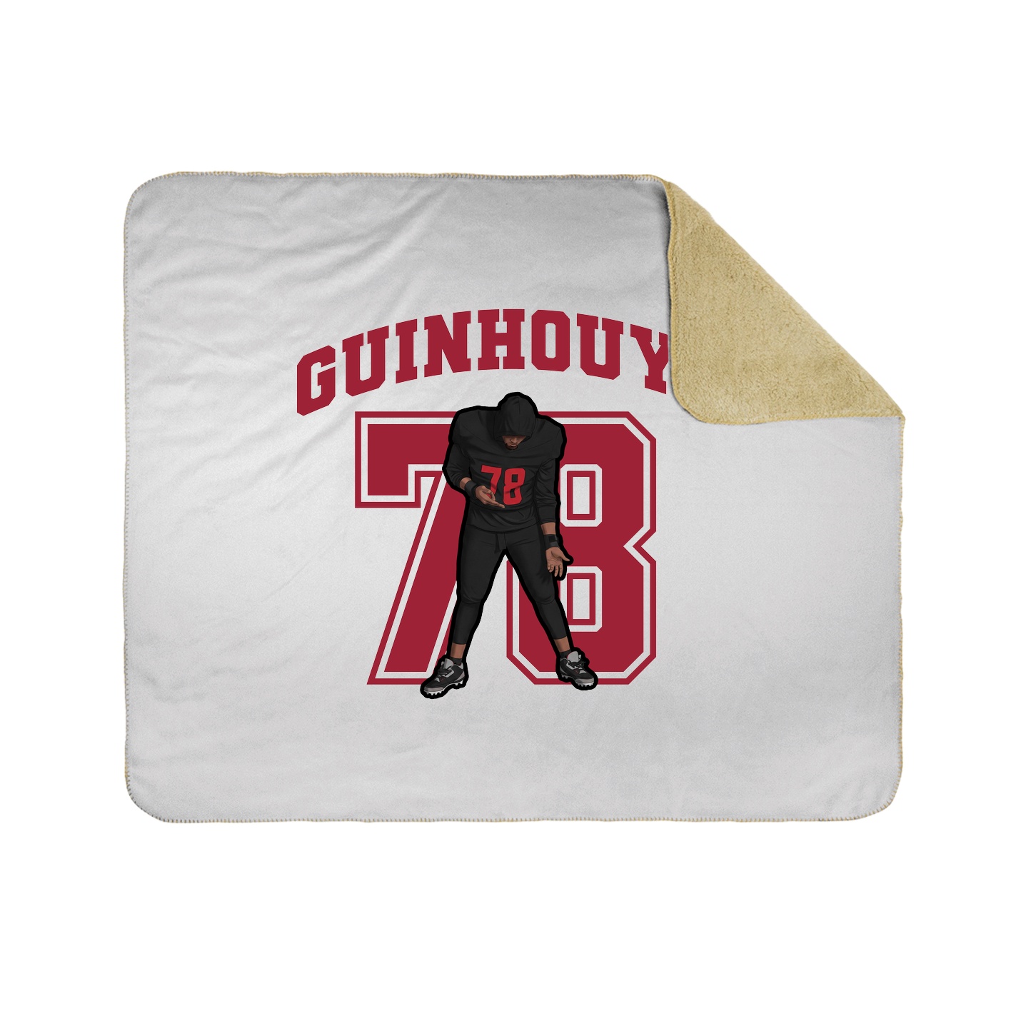 Throw Blanket — Number in White