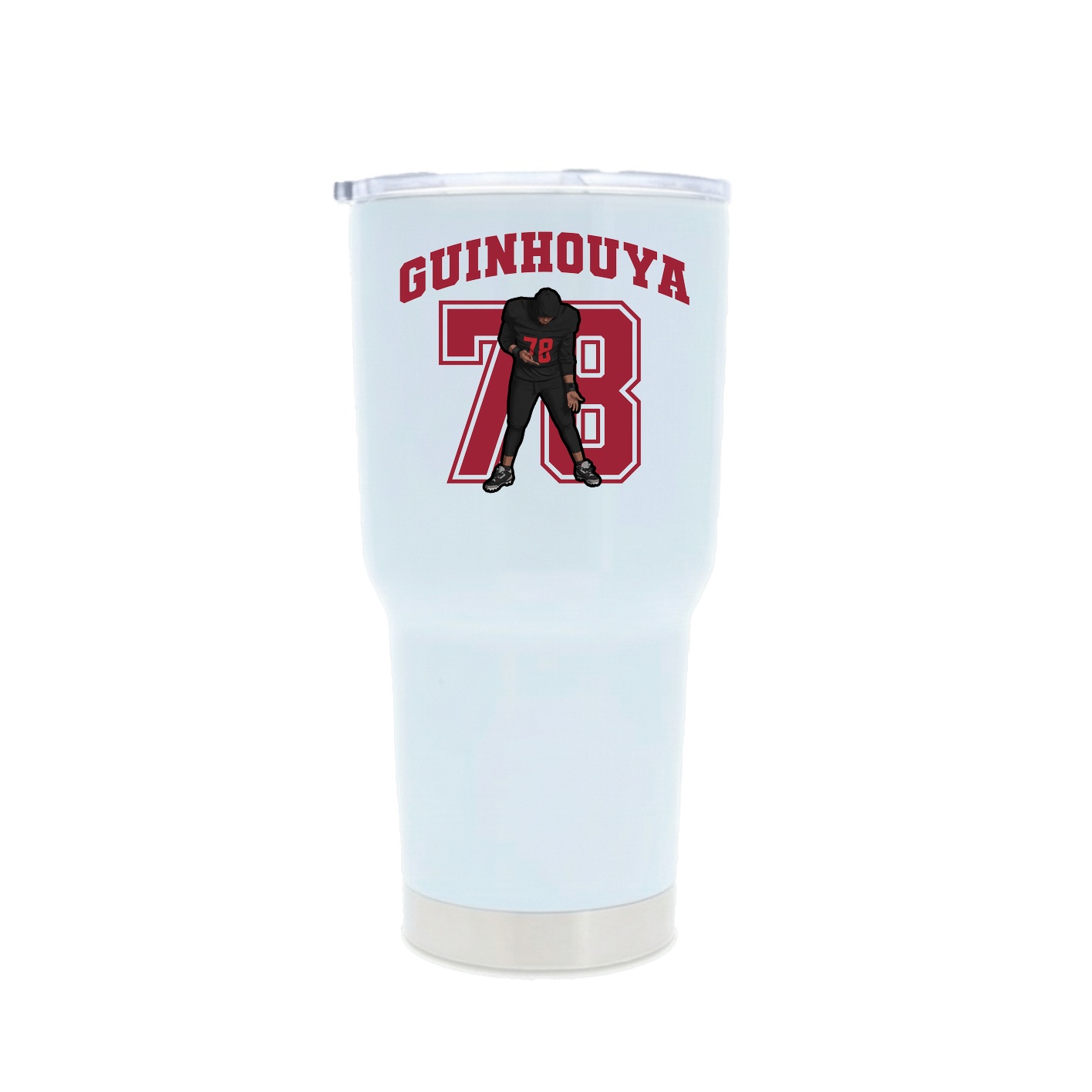 30oz Stainless Steel Tumbler — Number in White