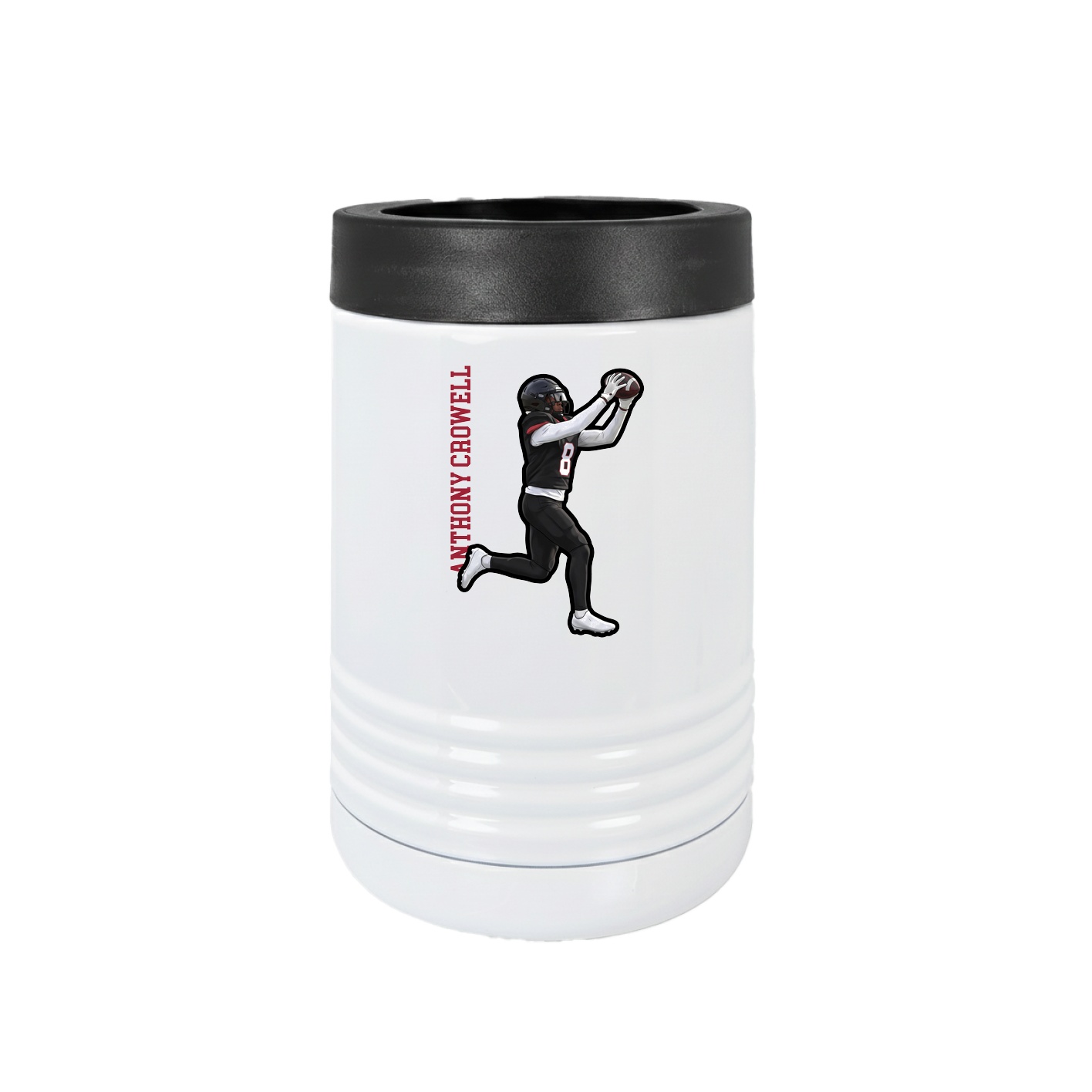 Beverage Holder — Name Vertical in White