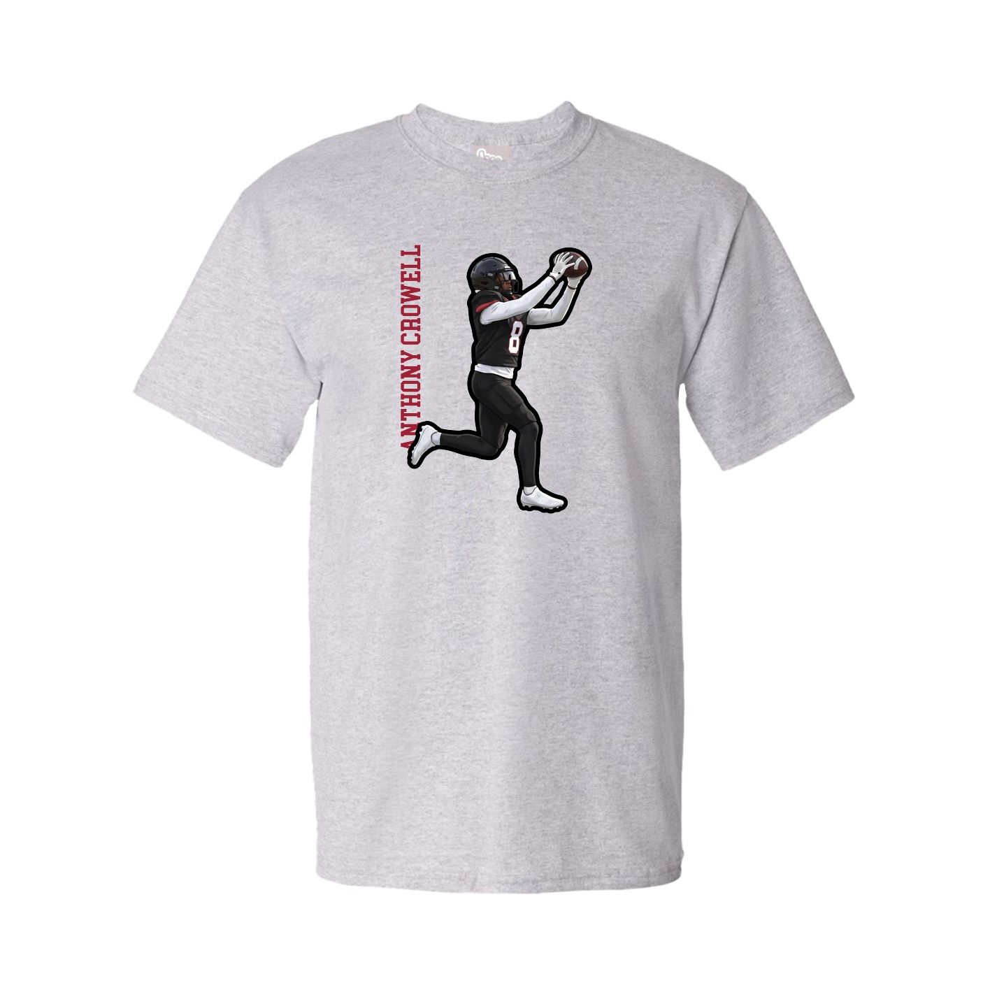 Tee — Name Vertical in Grey