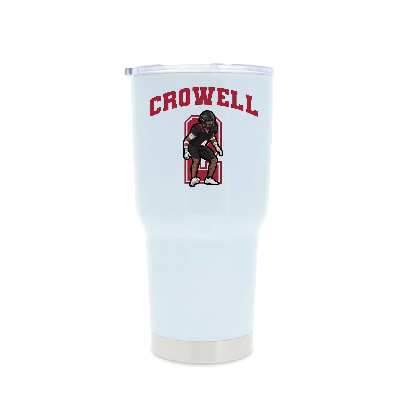 30oz Stainless Steel Tumbler — Number in White