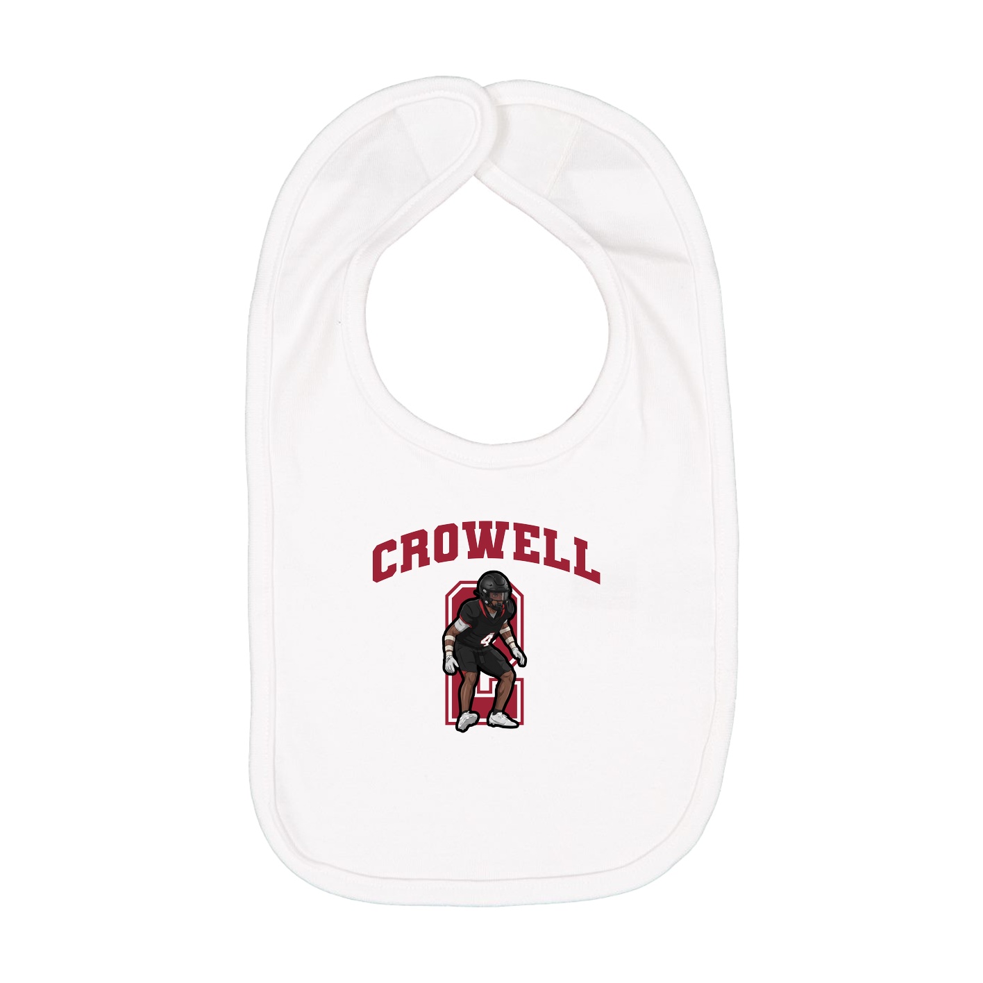 Infant Bib — Number in White