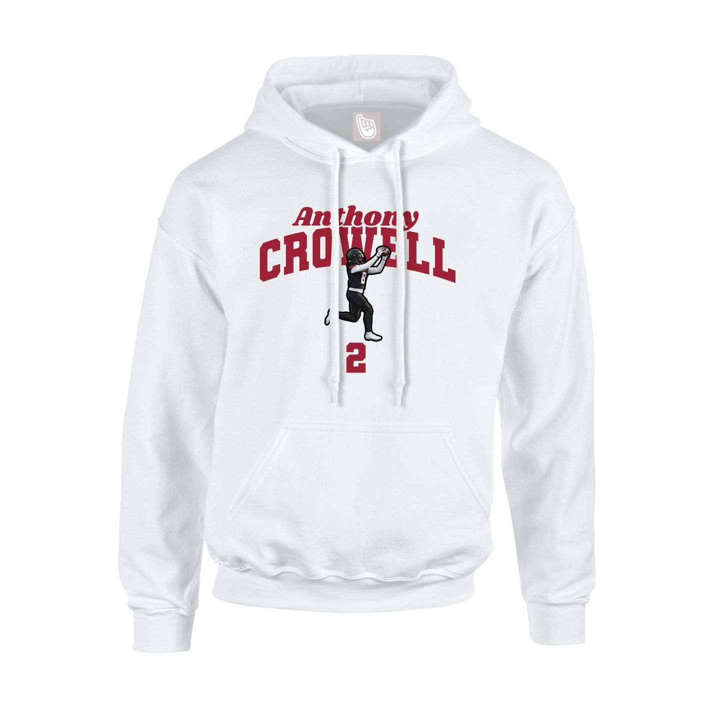 Youth Hoodie — Signature Arch in White