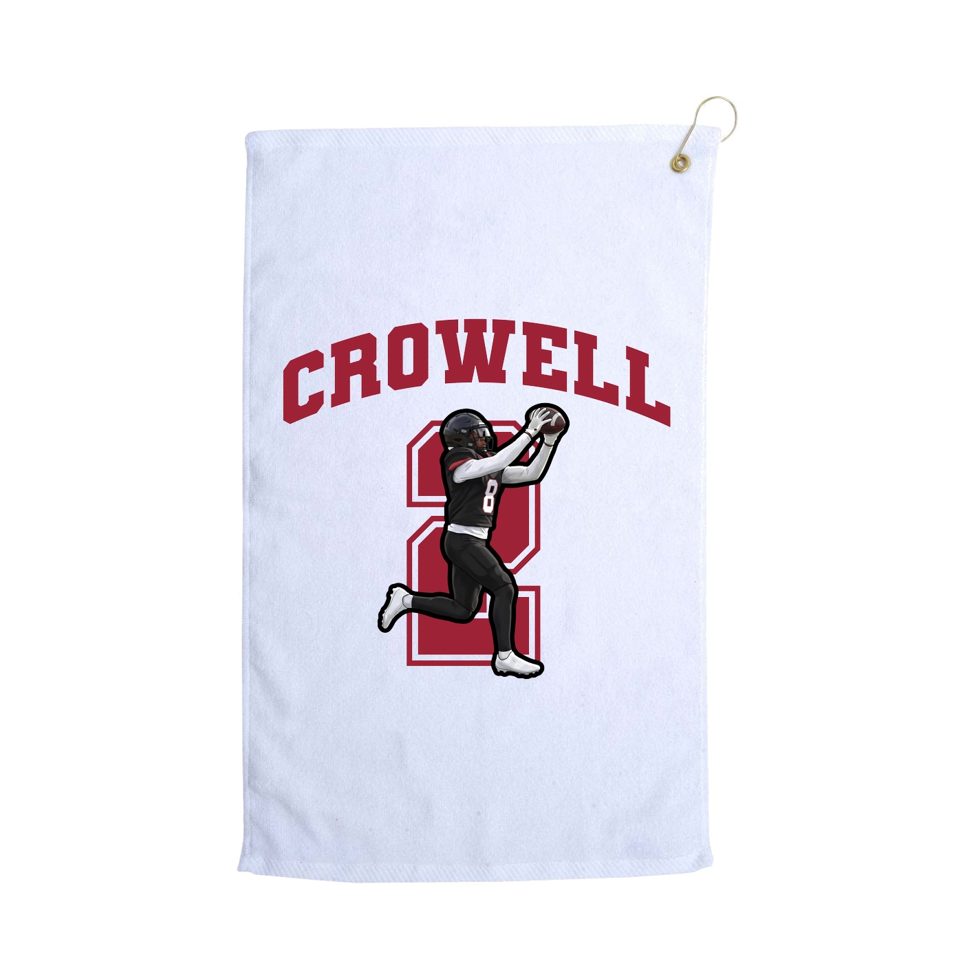 Golf Towel — Number in White