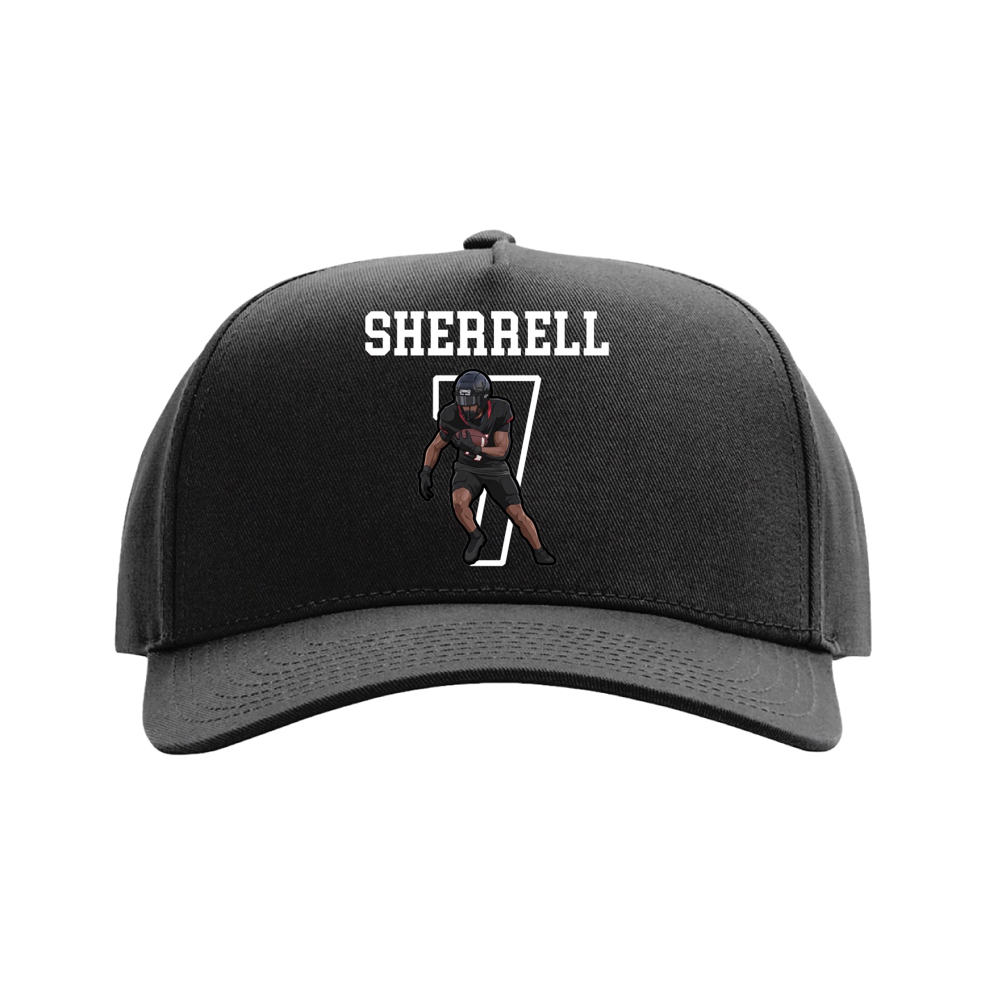 Full Fabric Five-Panel Champ Cap — Shirsey in Black