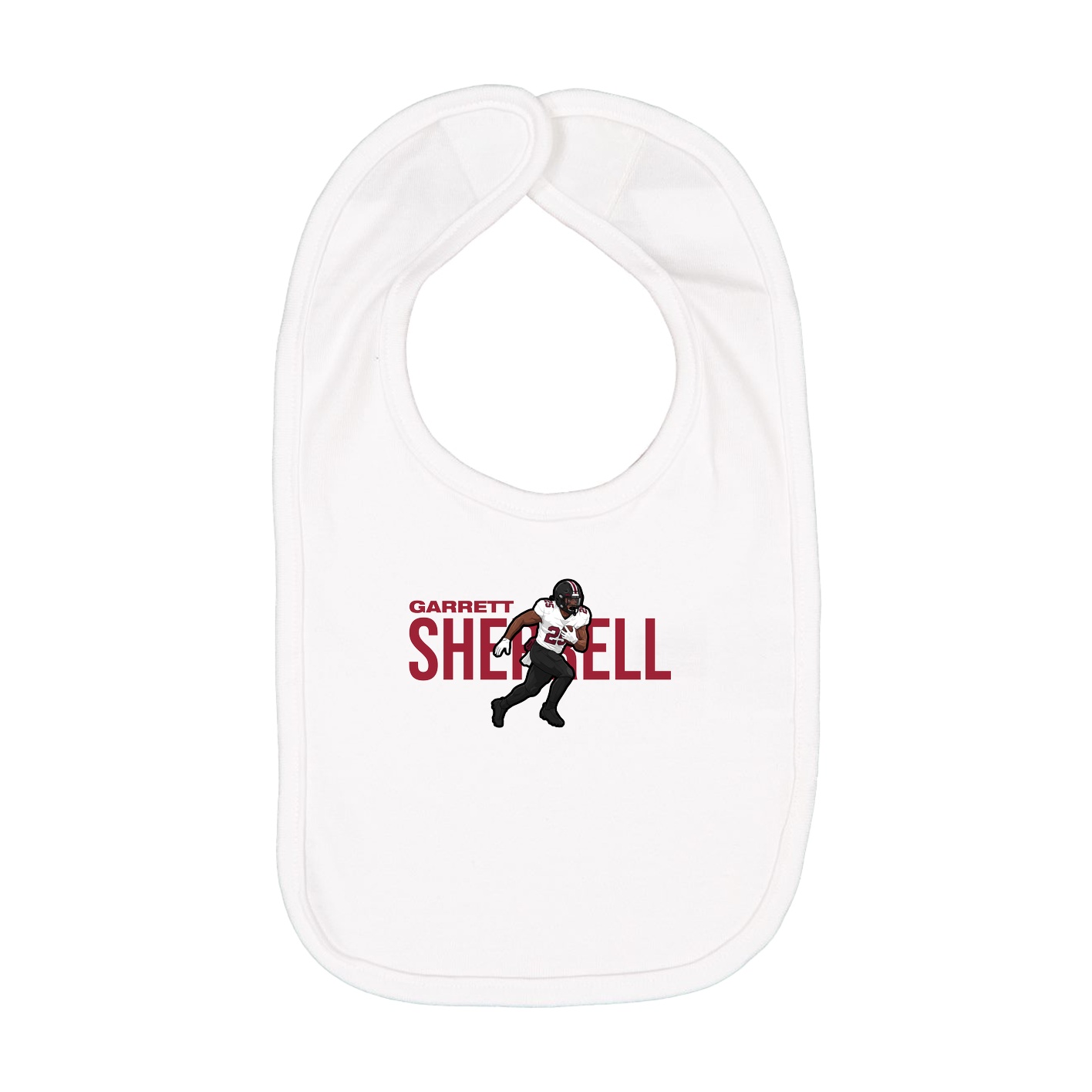 Infant Bib — Player Name in White