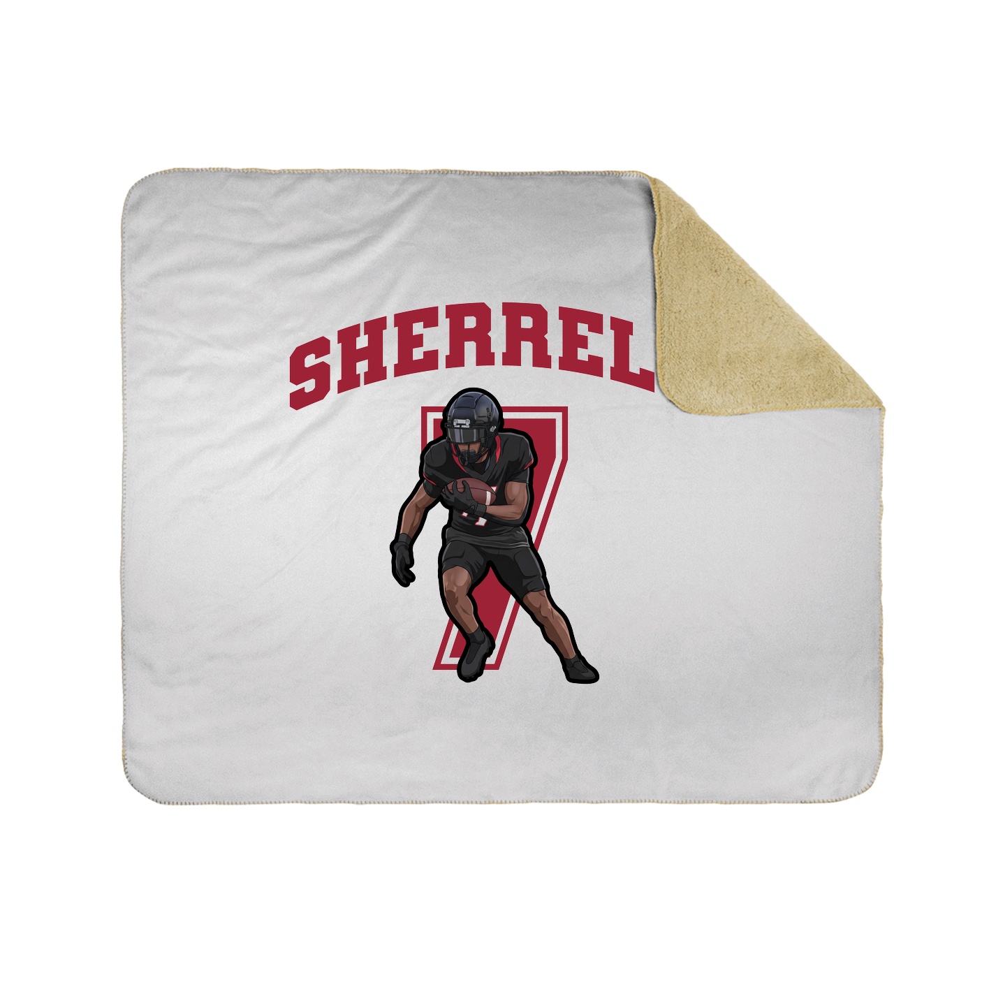 Throw Blanket — Number in White