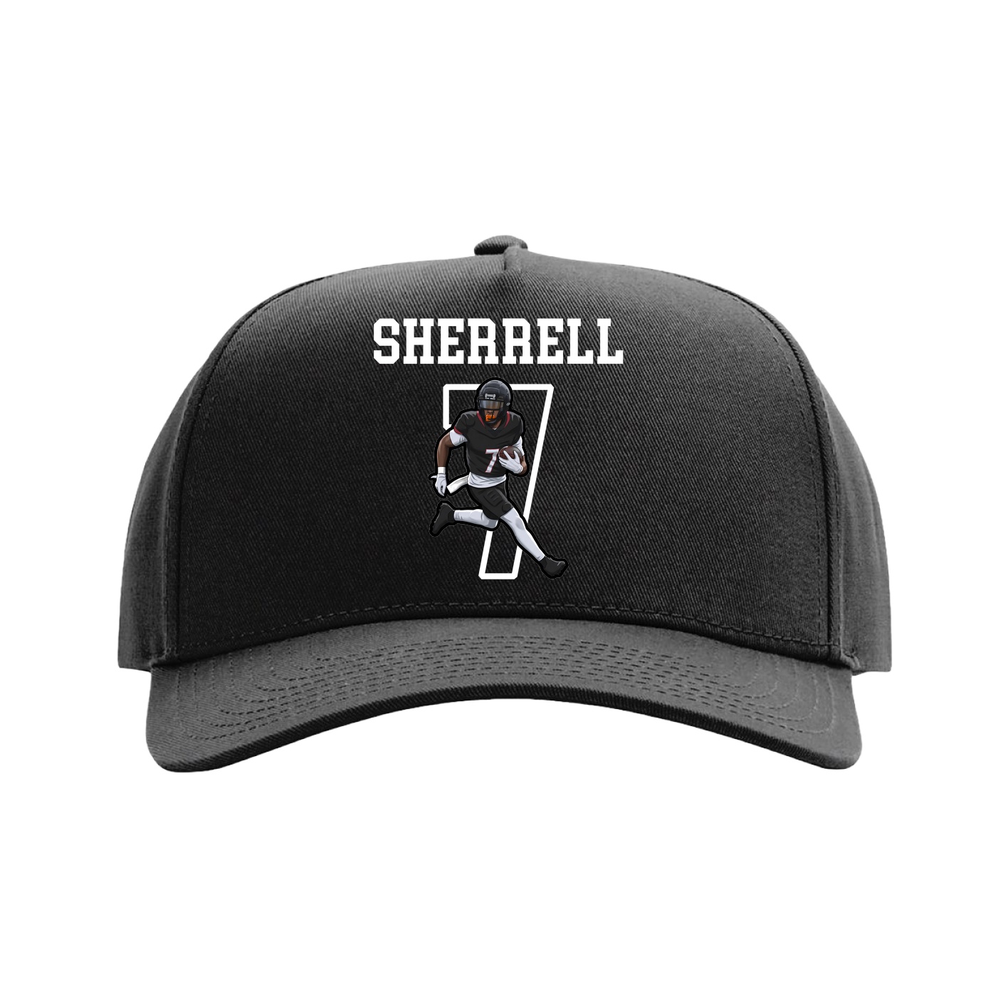 Full Fabric Five-Panel Champ Cap — Shirsey in Black
