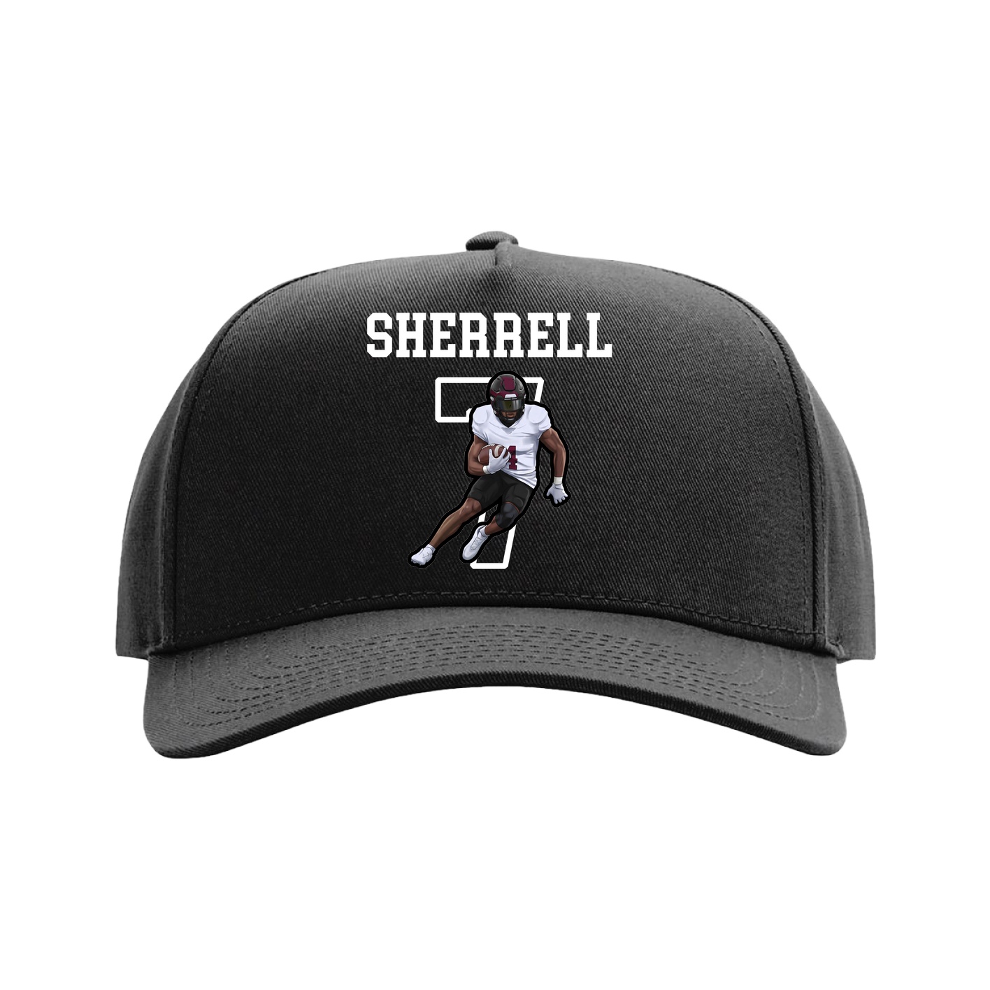Full Fabric Five-Panel Champ Cap — Shirsey in Black