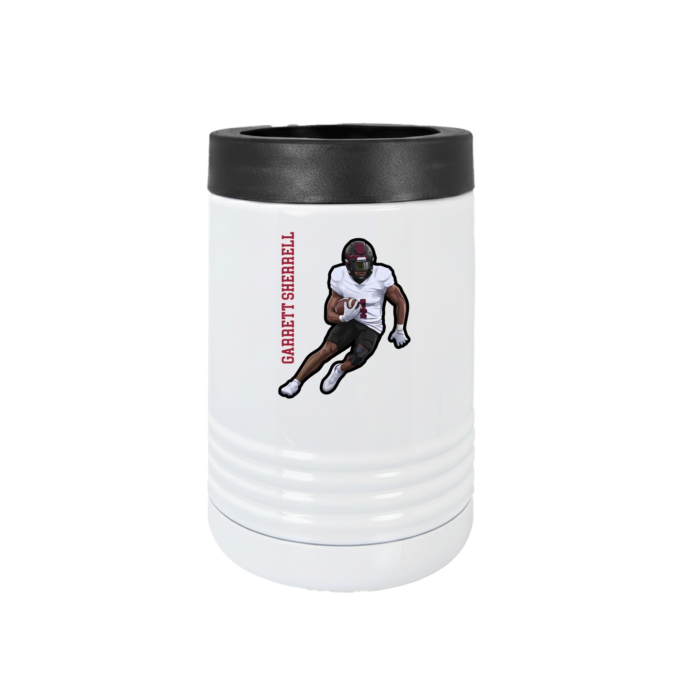 Beverage Holder — Name Vertical in White