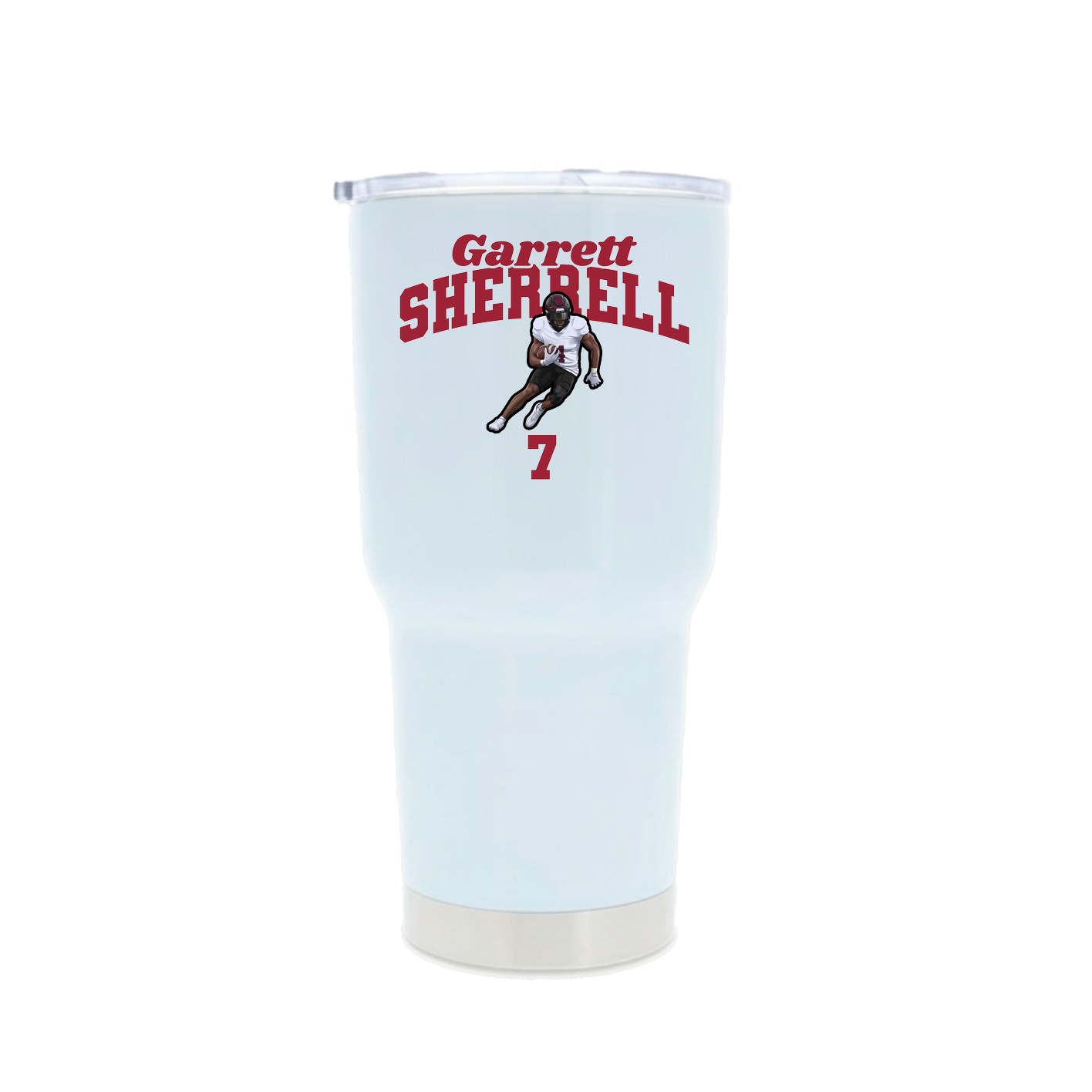30oz Stainless Steel Tumbler — Signature Arch in White