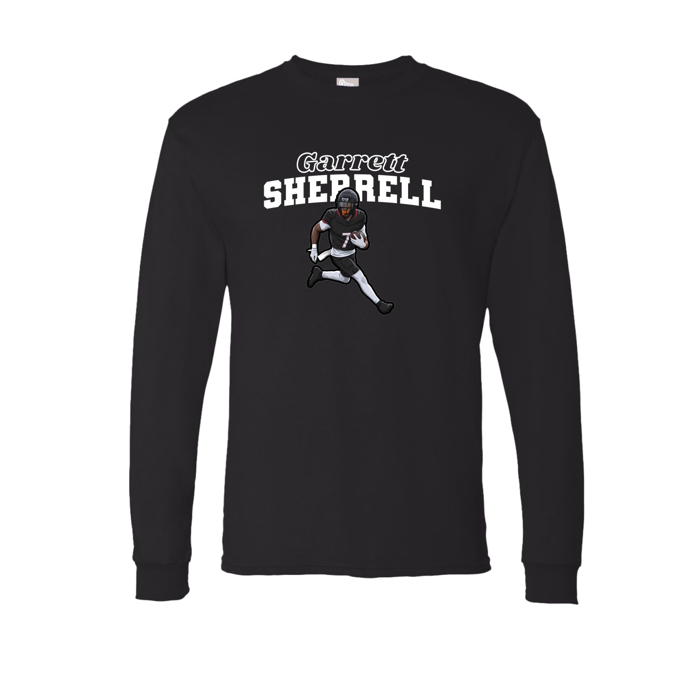 Long Sleeve Tee — Name Arch in Black