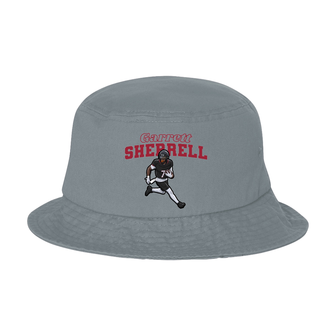 Bucket Cap — Name Arch in Grey