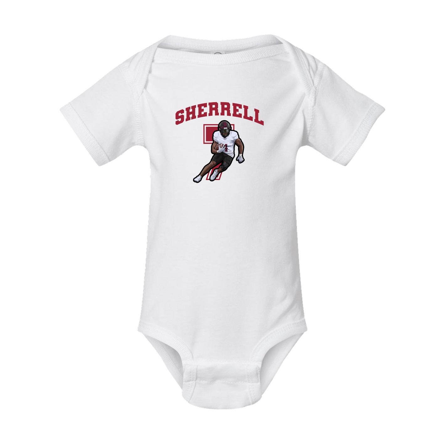 Baby Onesie — Number in White