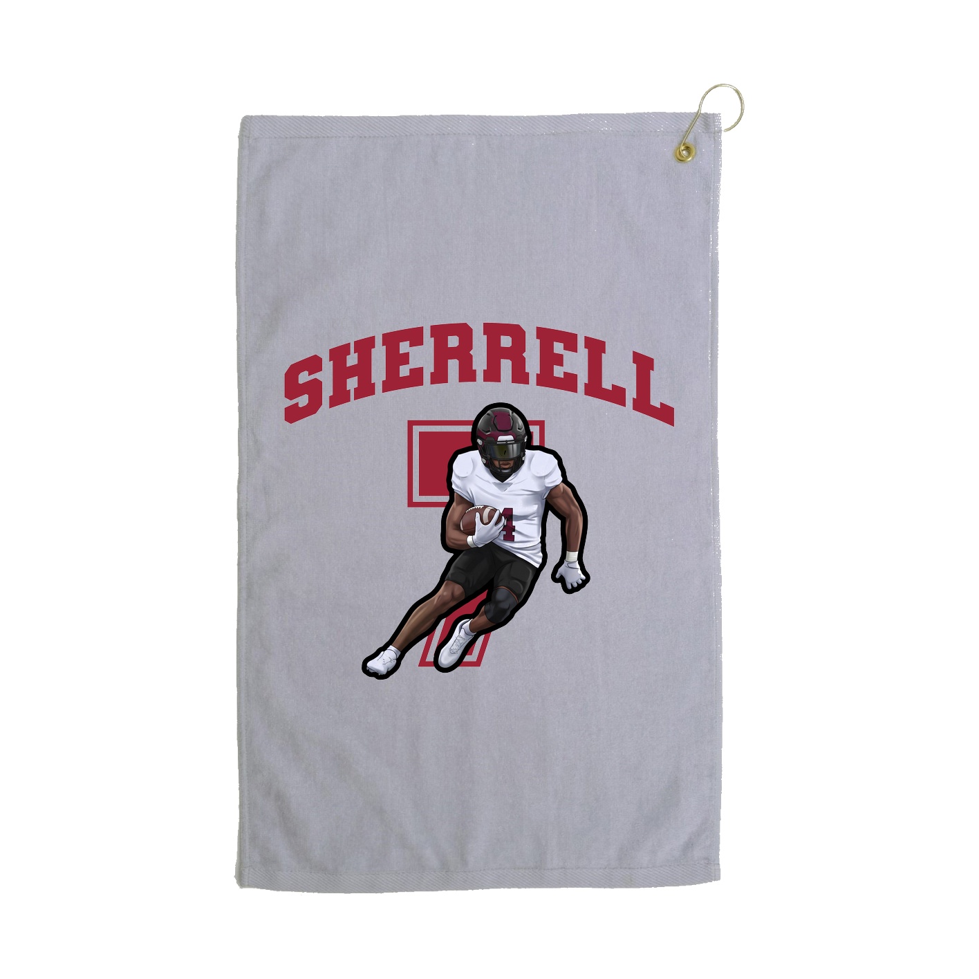 Golf Towel — Number in Grey