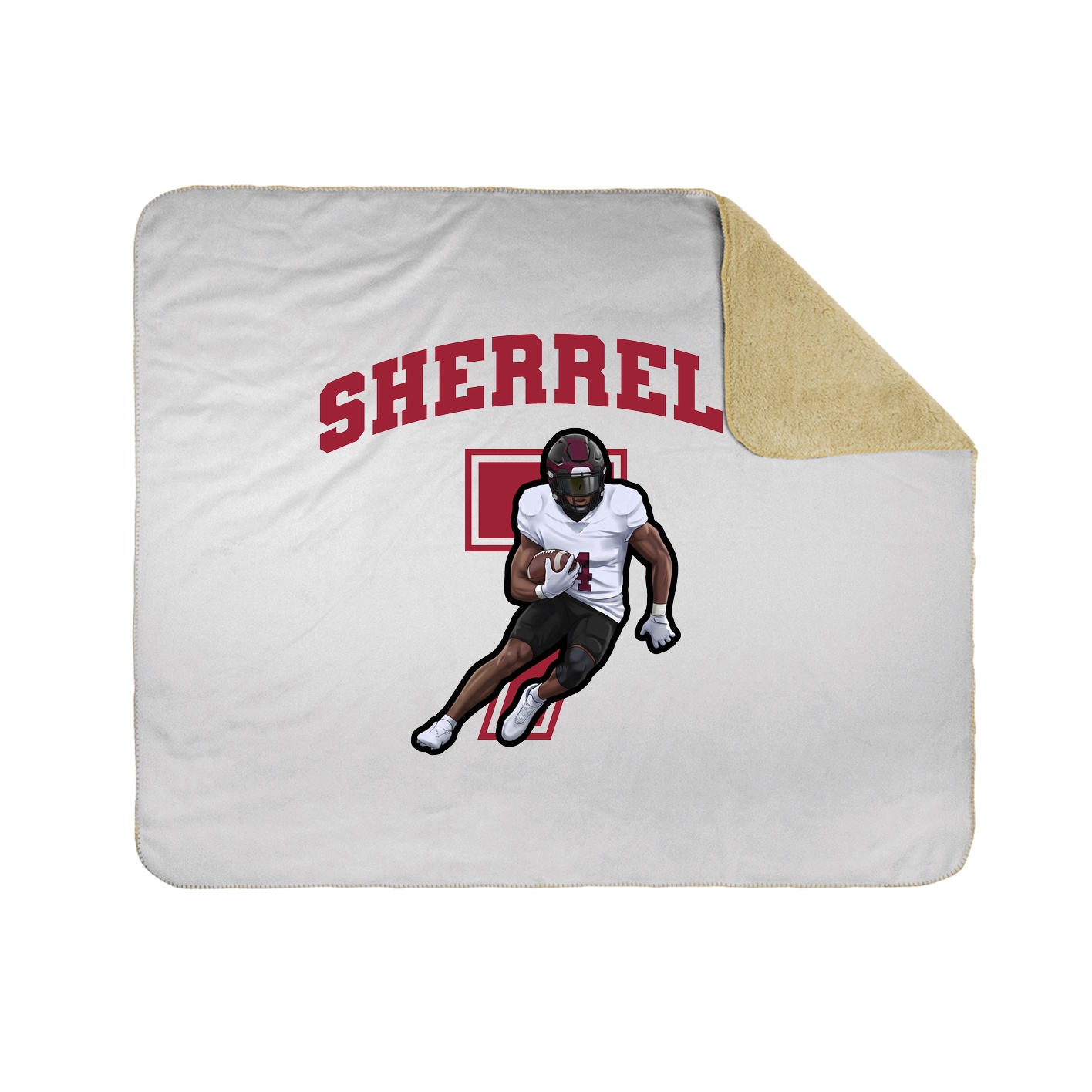 Throw Blanket — Number in White