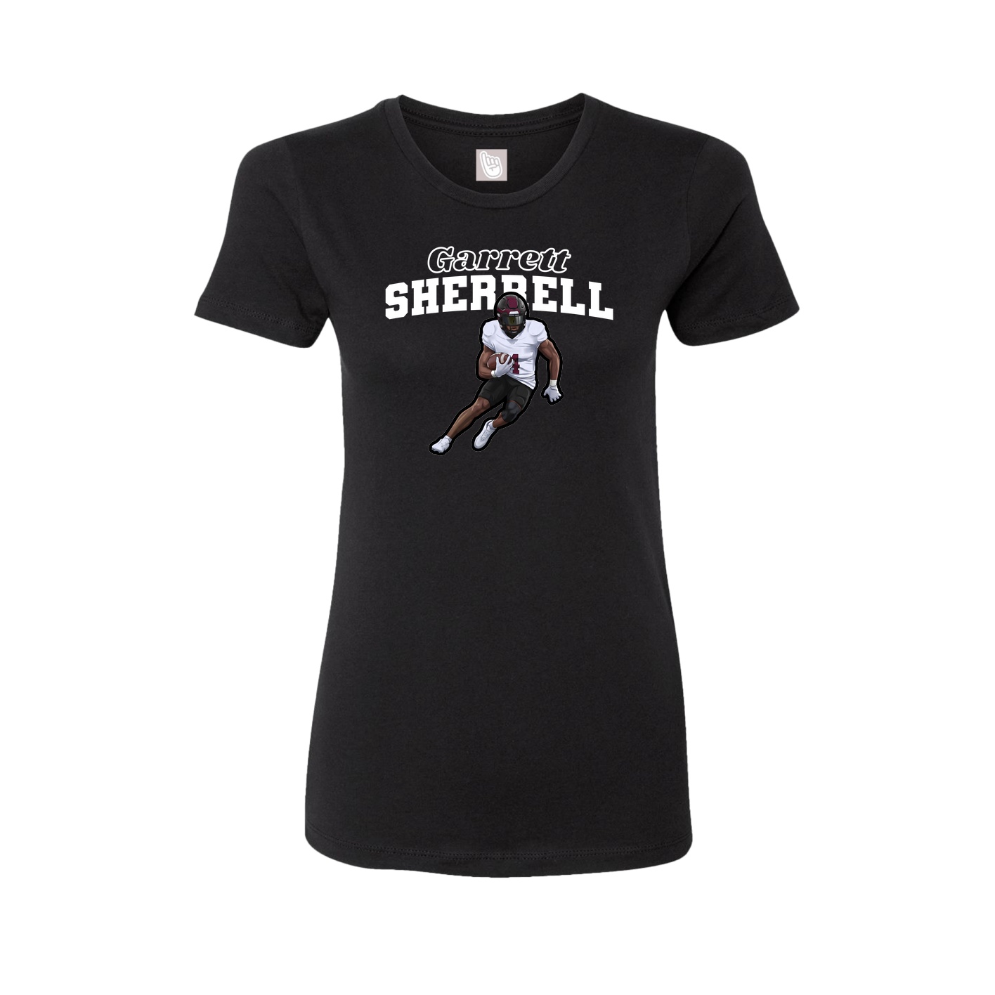 Fitted Women's Tee — Name Arch in Black