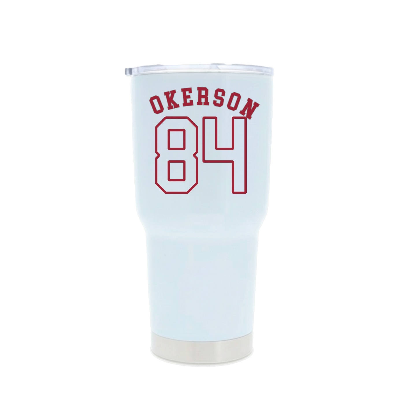 30oz Stainless Steel Tumbler — Shirsey Arch in White