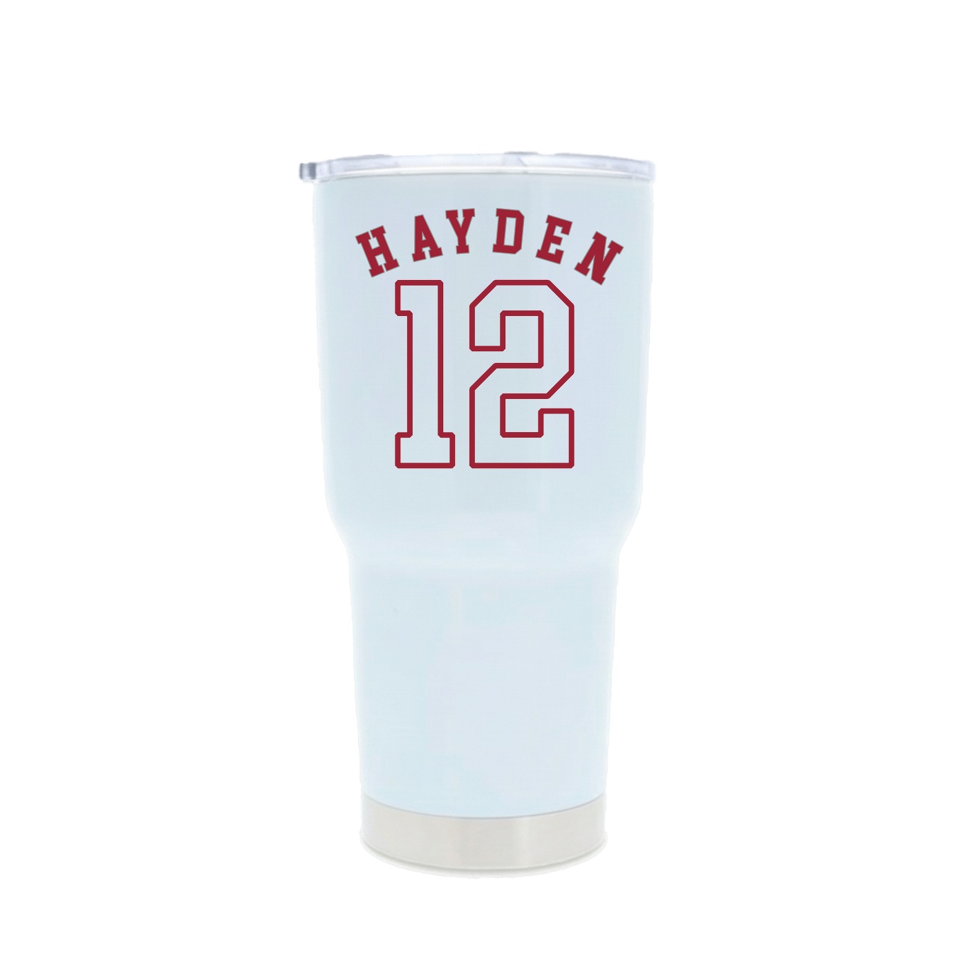 30oz Stainless Steel Tumbler — Shirsey Arch in White