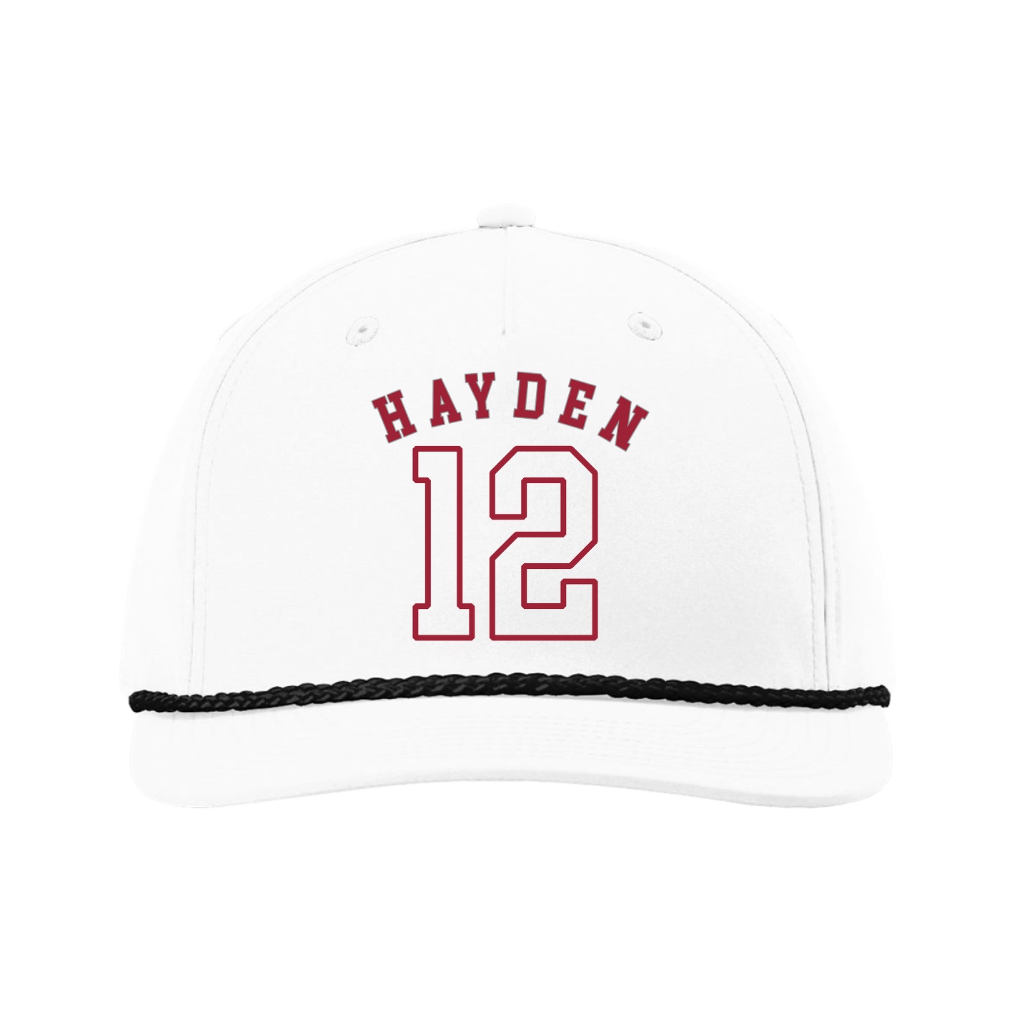 Five-Panel Classic Rope Cap — Shirsey Arch in White