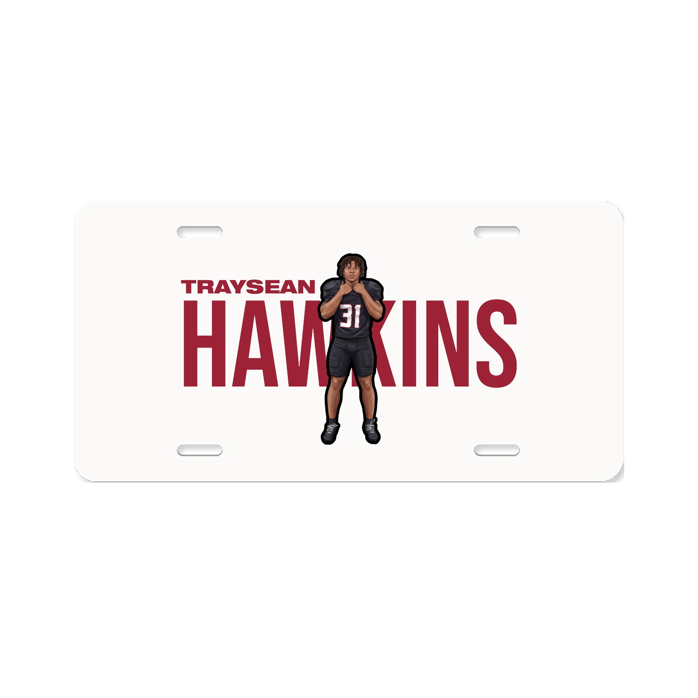 License Plate — Player Name in Classic