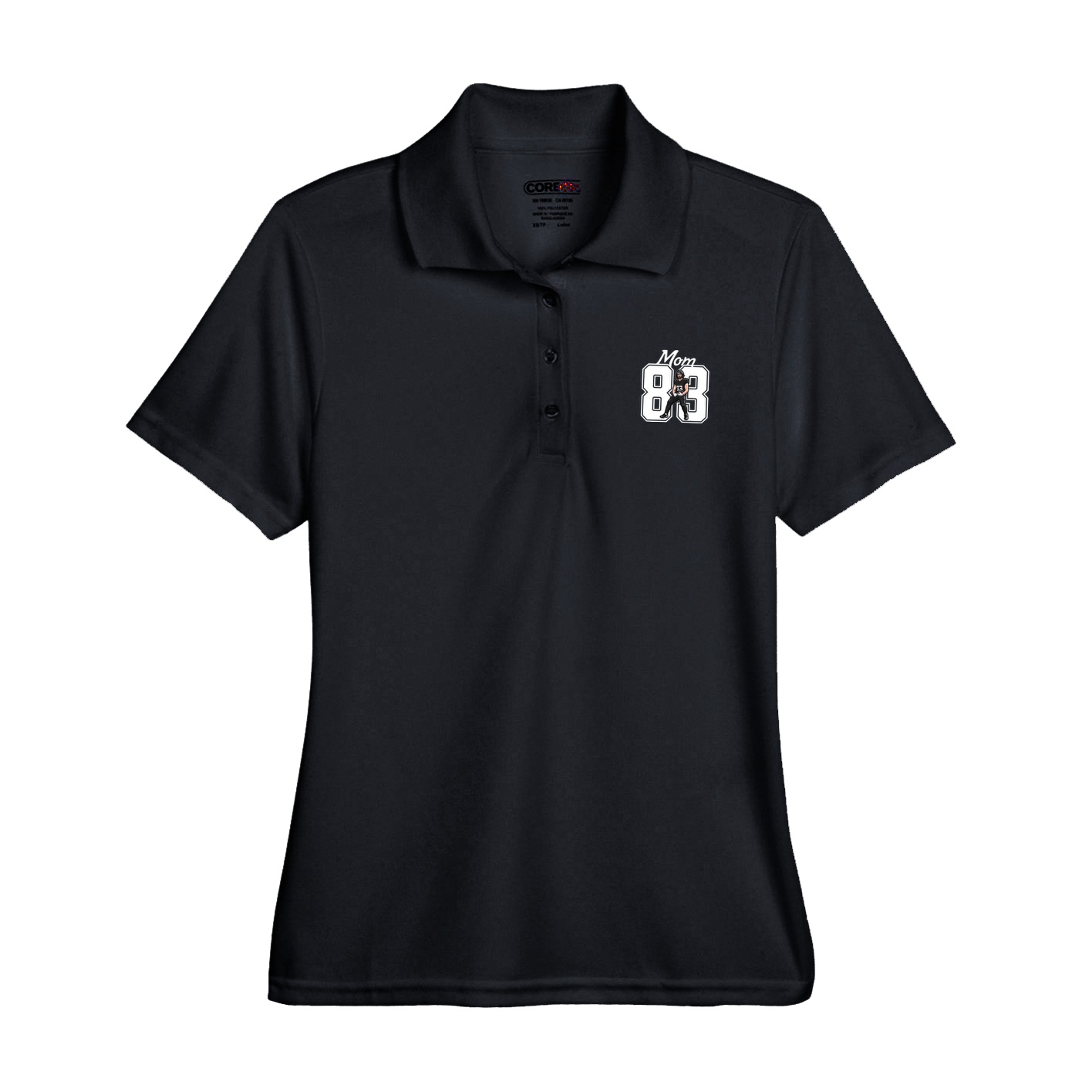 Womens Performance Polo — Mothers Day Shirsey in Black
