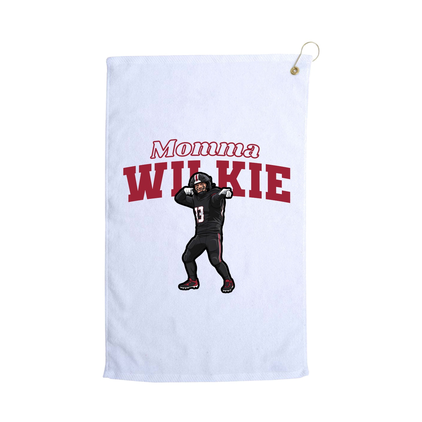 Golf Towel — Mothers Day Block in White