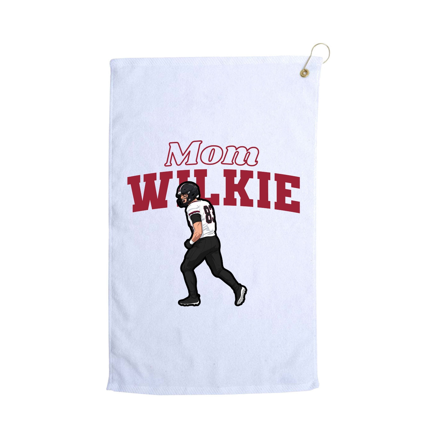 Golf Towel — Mothers Day Block in White