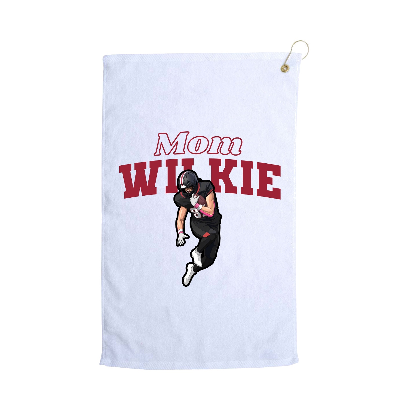 Golf Towel — Mothers Day Block in White