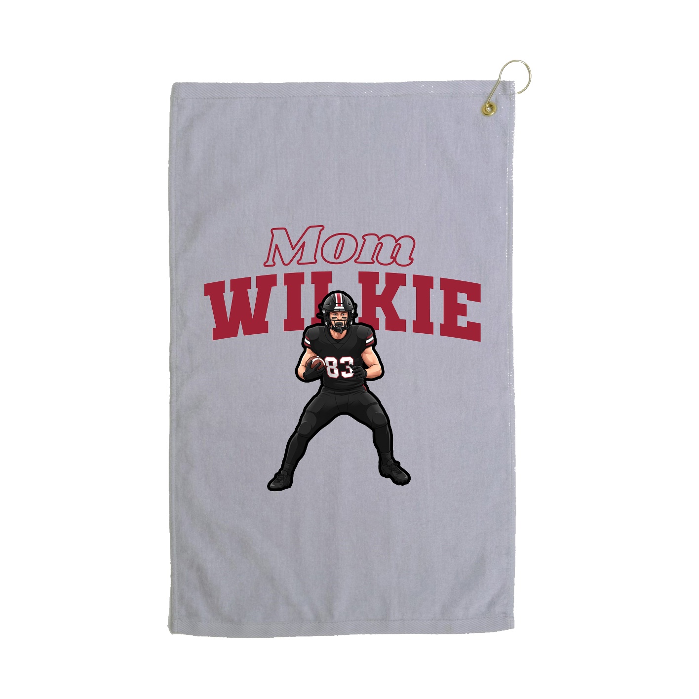 Golf Towel — Mothers Day Block in Grey