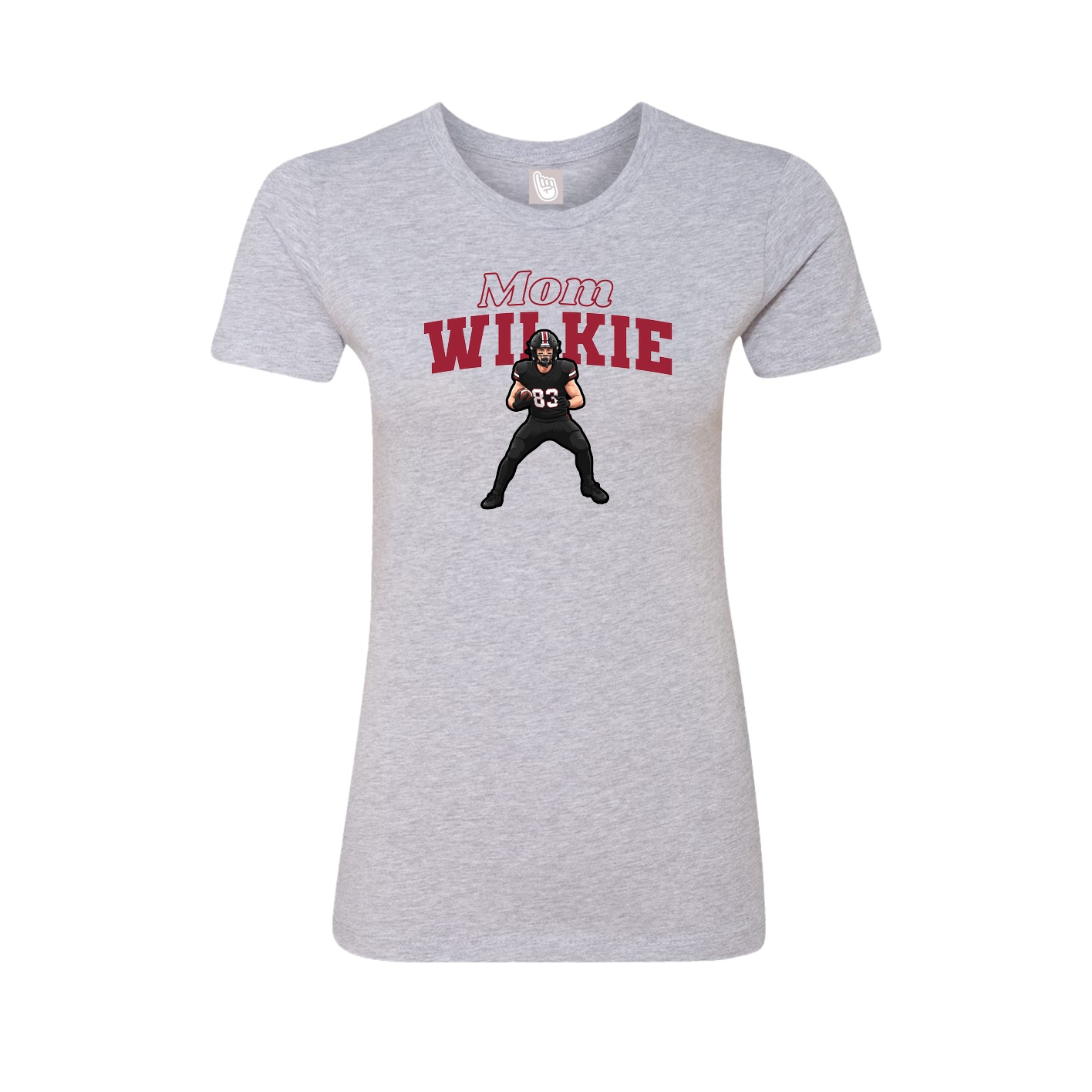 Womens Tee — Mothers Day Block in Grey
