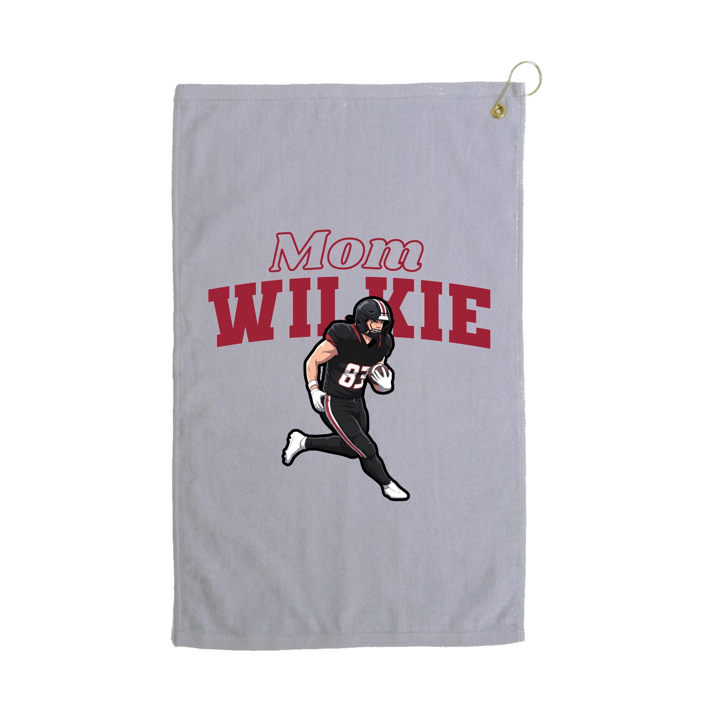 Golf Towel — Mothers Day Block in Grey