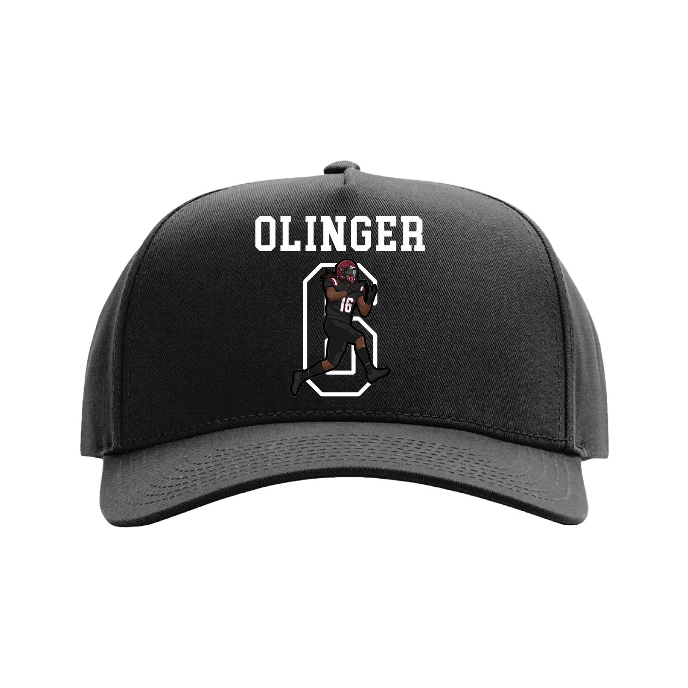 Full Fabric Five-Panel Champ Cap — Shirsey in Black