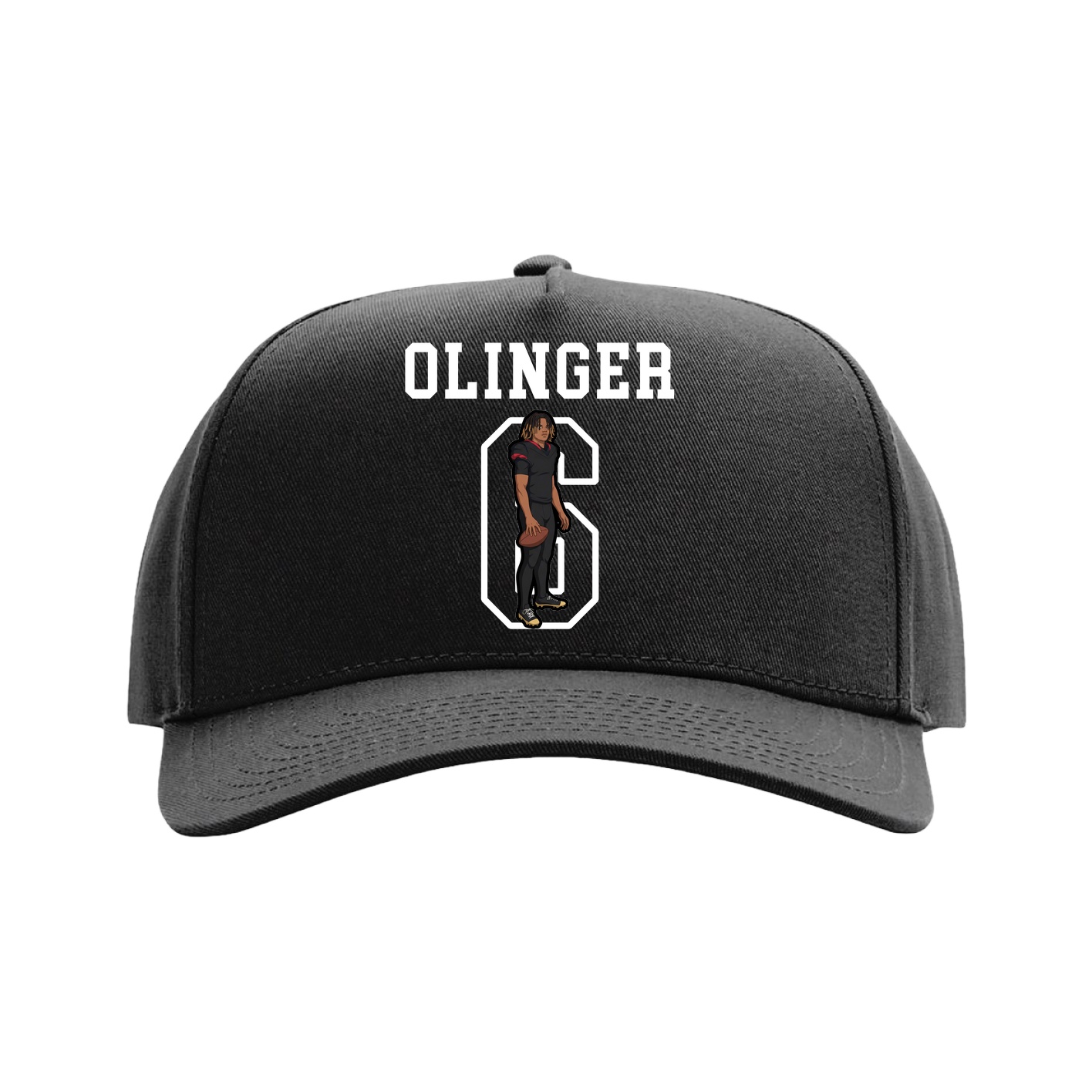 Full Fabric Five-Panel Champ Cap — Shirsey in Black